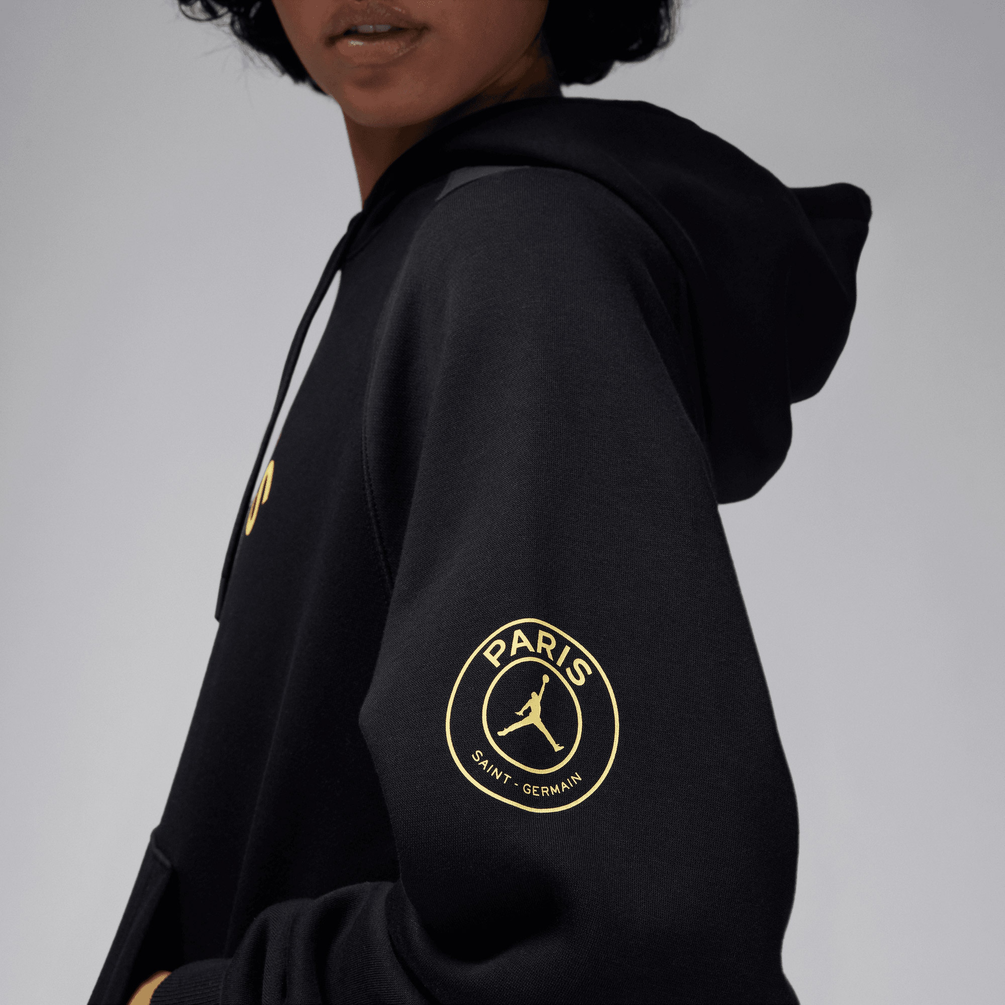 Nike Paris Saint-Germain Brooklyn Fleece Kadın Siyah/Gri Hoodie