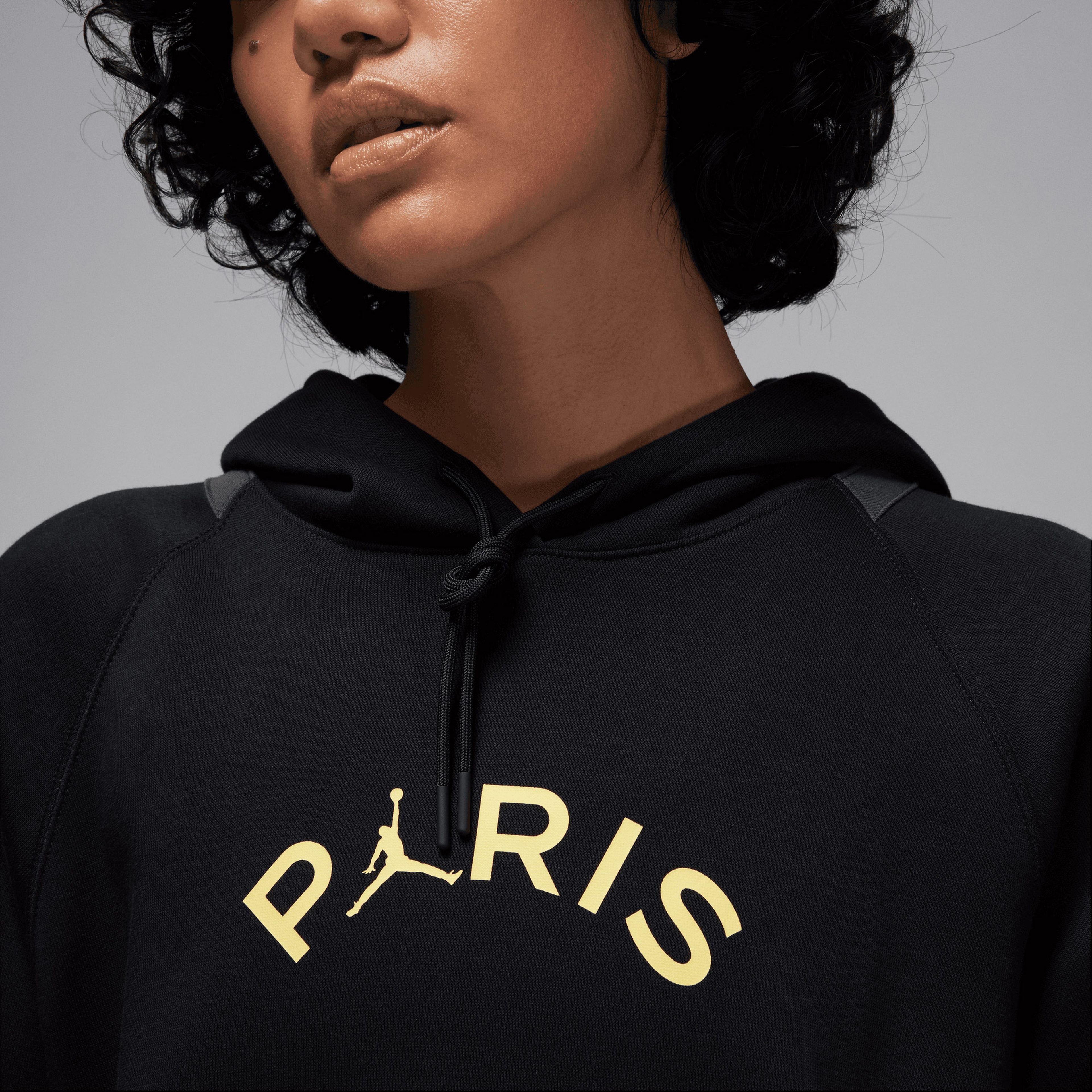 Nike Paris Saint-Germain Brooklyn Fleece Kadın Siyah/Gri Hoodie