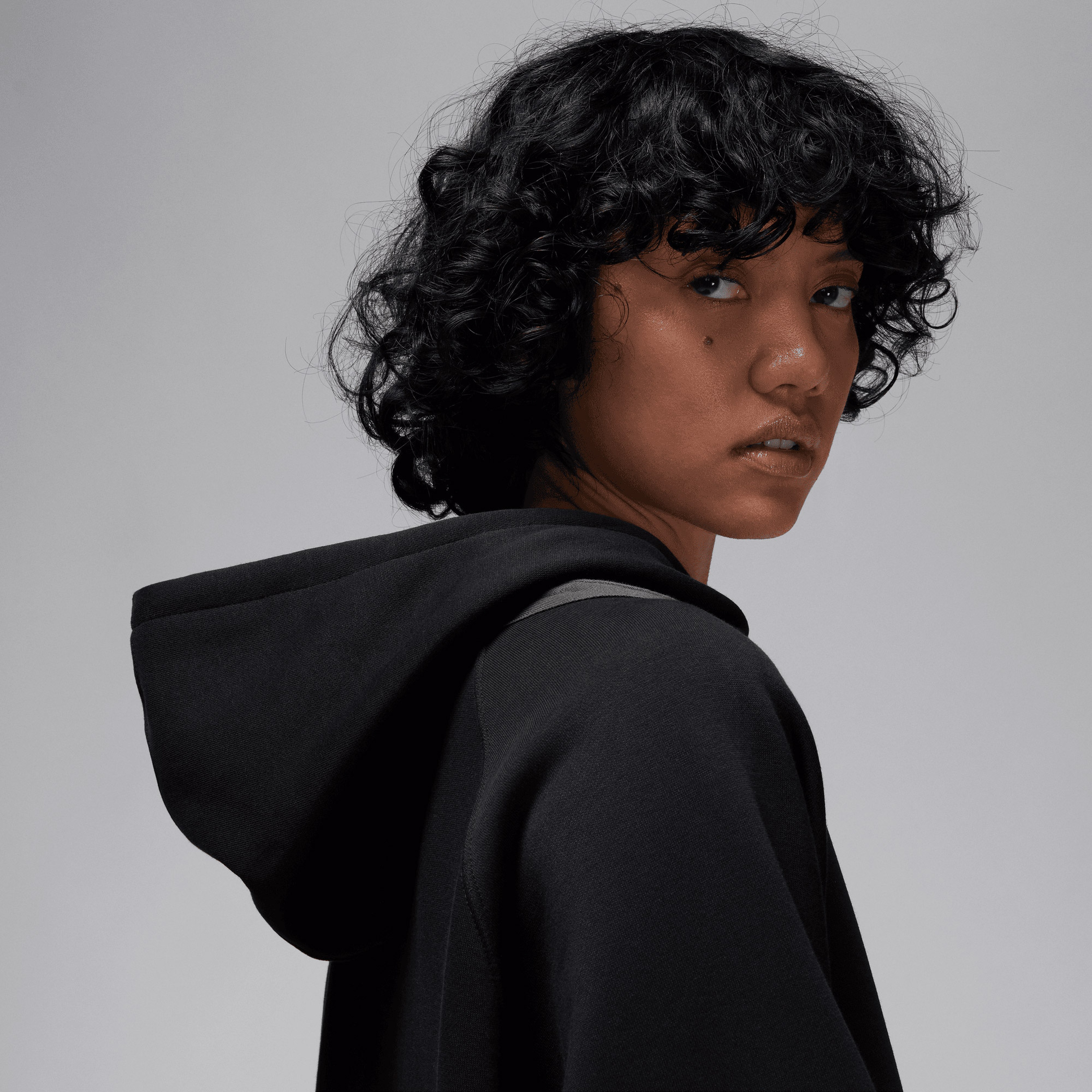 Nike Paris Saint-Germain Brooklyn Fleece Kadın Siyah/Gri Hoodie
