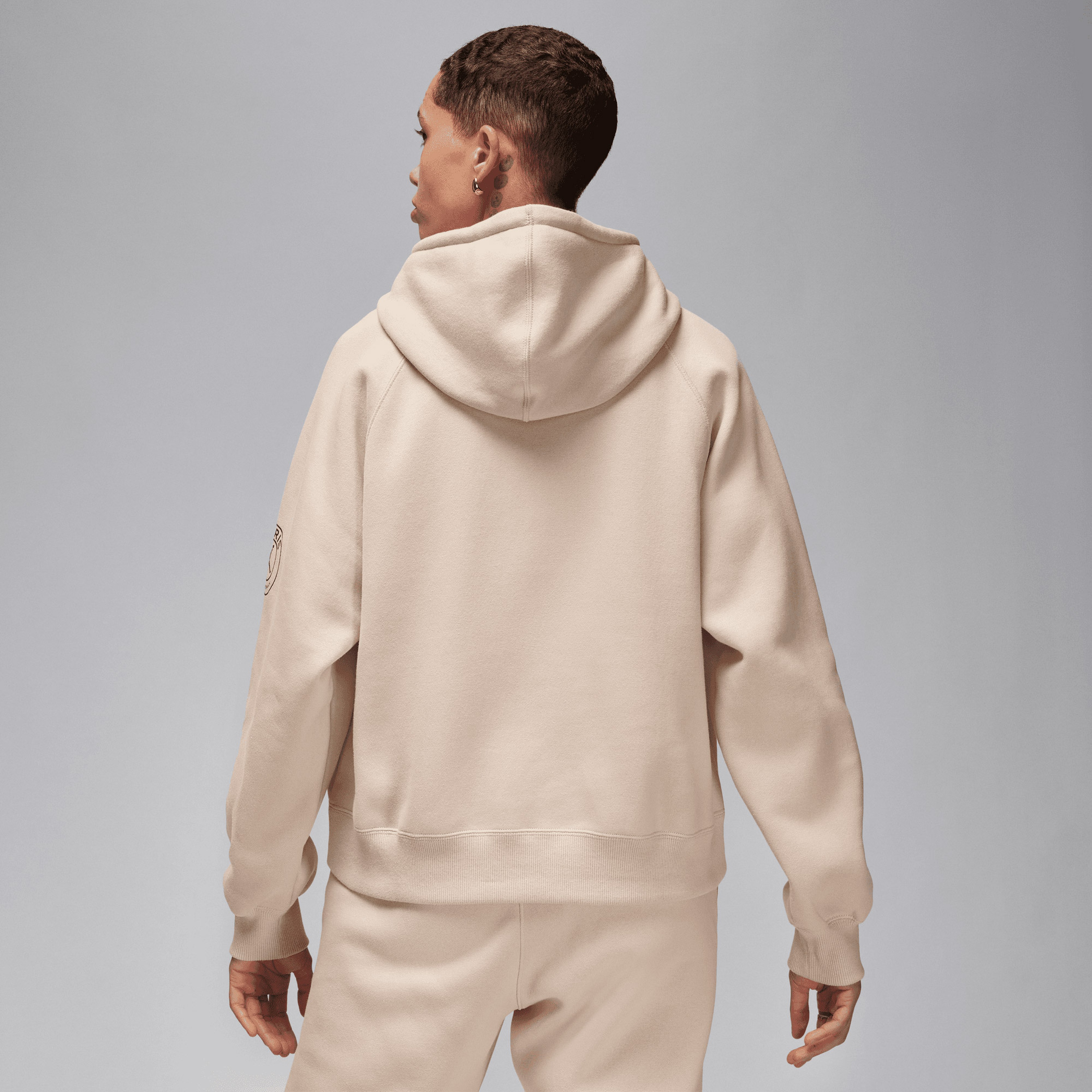 Nike Paris Saint-Germain Brooklyn Fleece Kadın Krem Hoodie