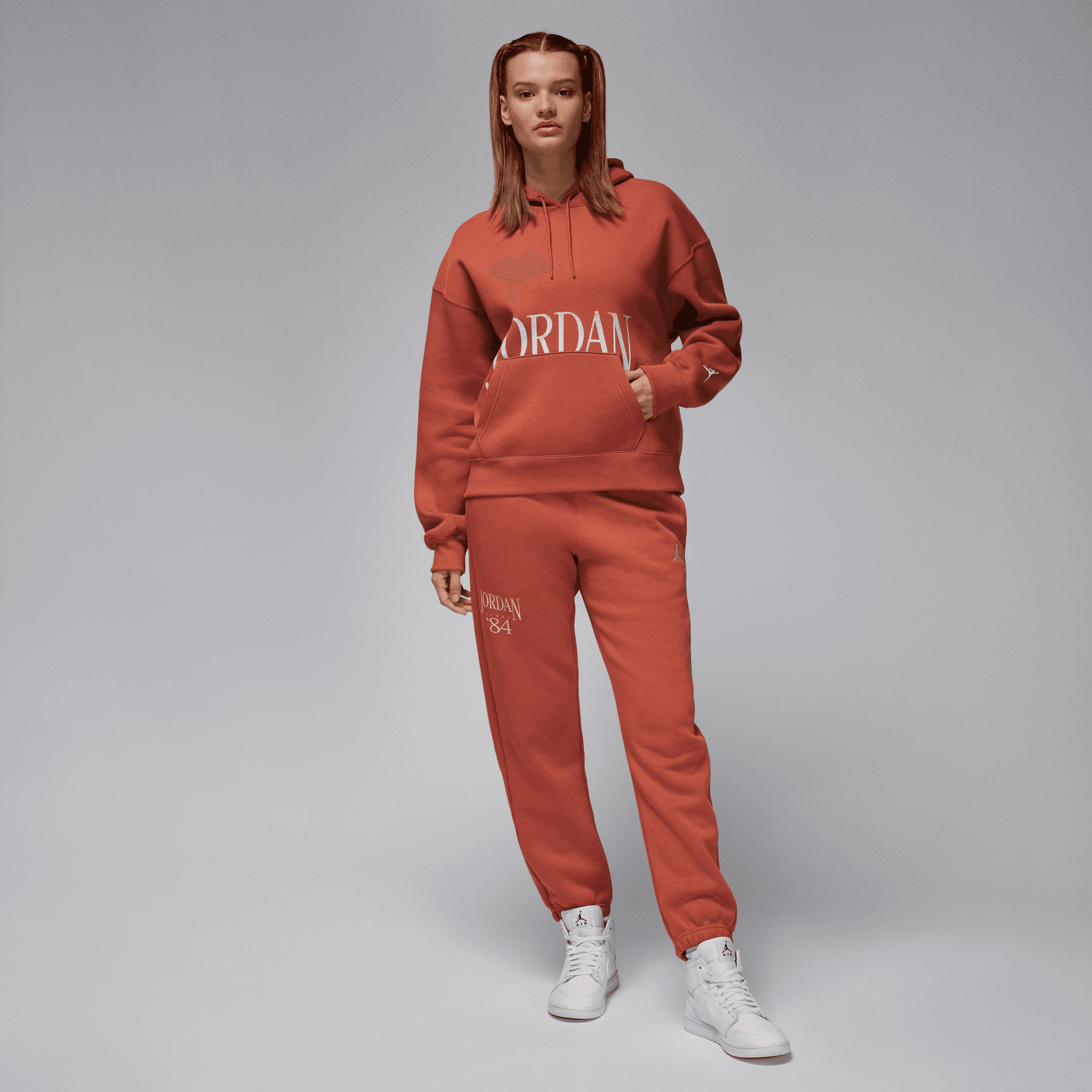 Jordan Brooklyn Fleece Kadın Kahverengi Hoodie