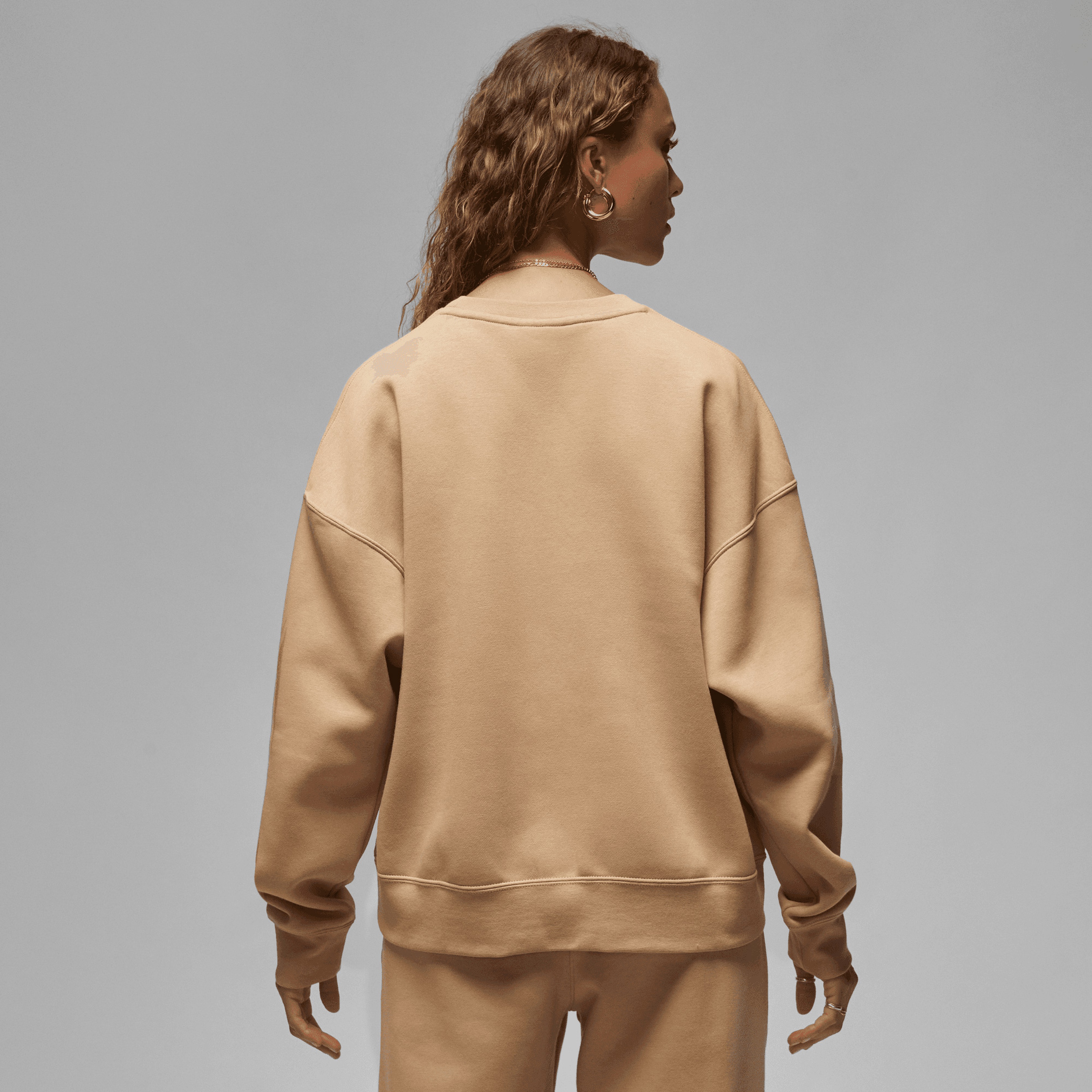 Jordan Brooklyn Fleece Crew Kadın Krem Sweatshirt