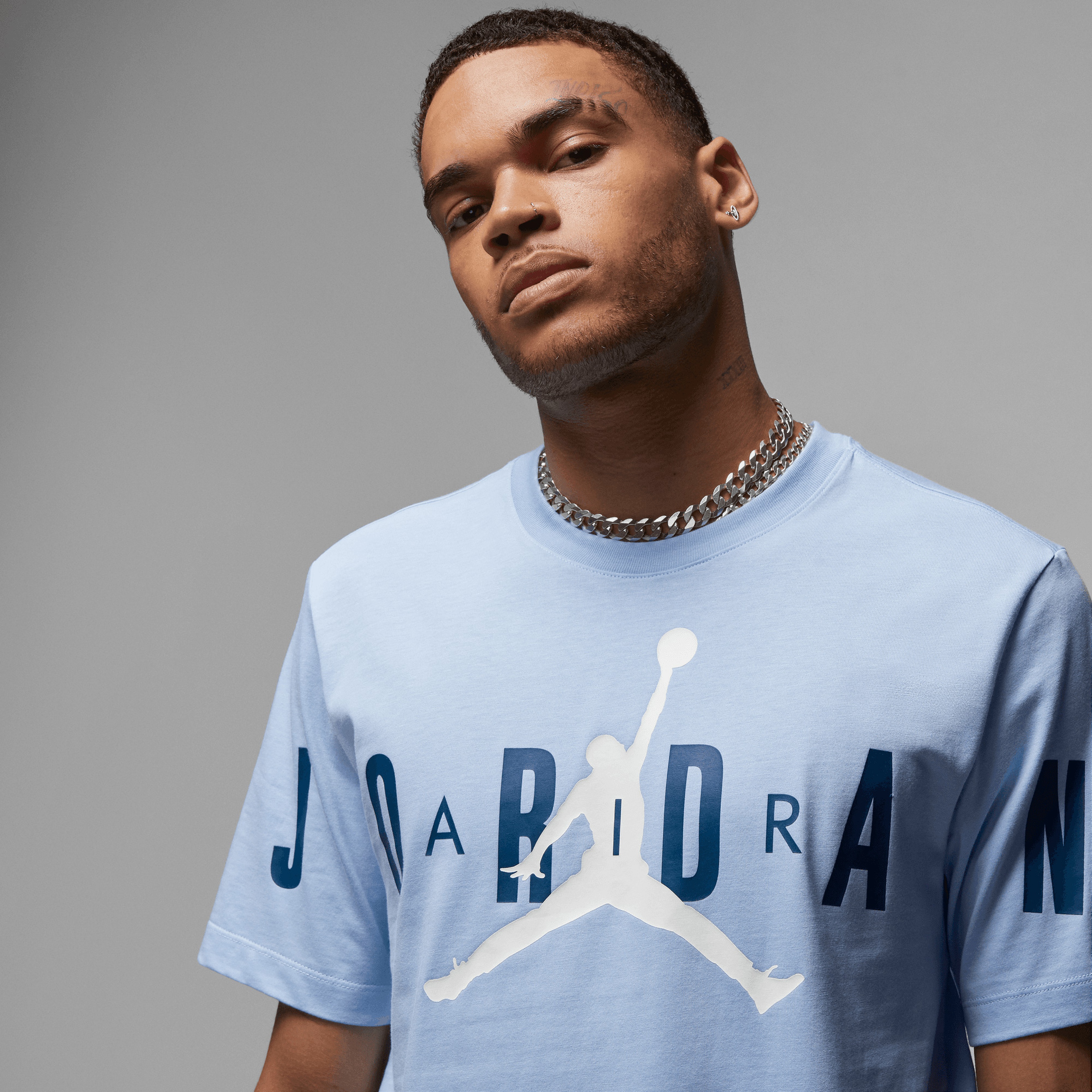 Jordan Air Stretch Erkek Mavi T-Shirt