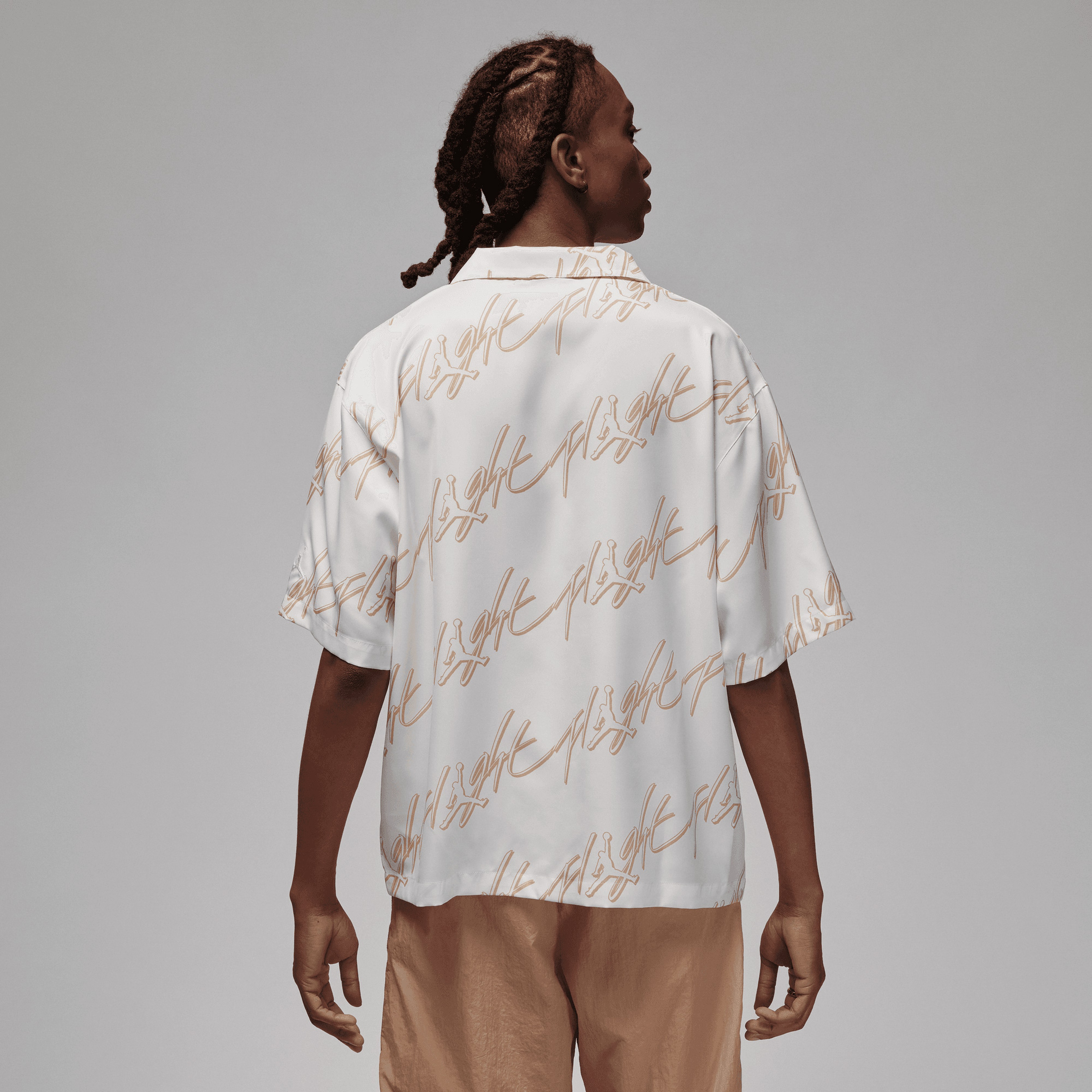 Jordan Essentials Graphics Full-Button Erkek Krem Gömlek