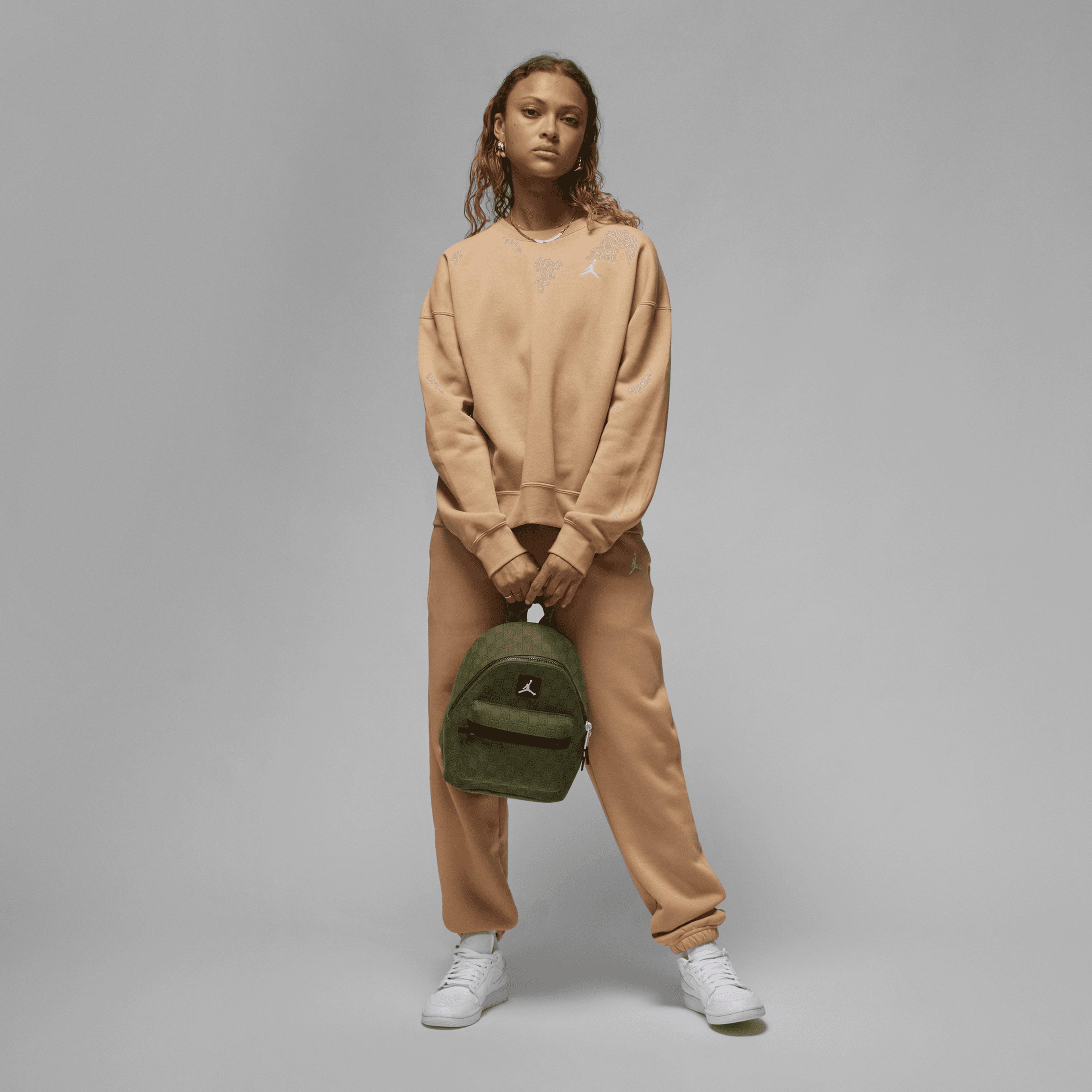 Jordan Brooklyn Fleece Crew Kadın Krem Sweatshirt