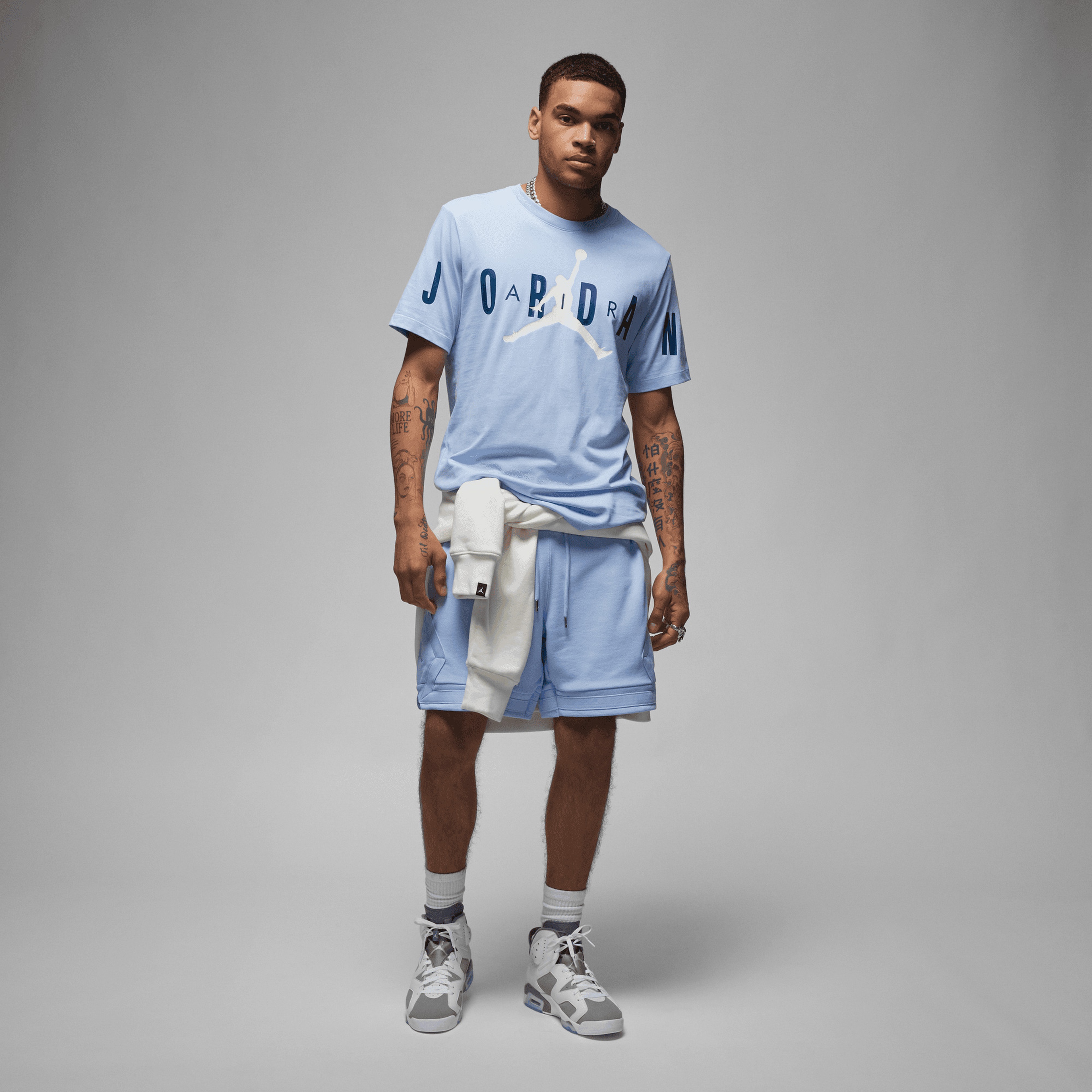 Jordan Air Stretch Erkek Mavi T-Shirt