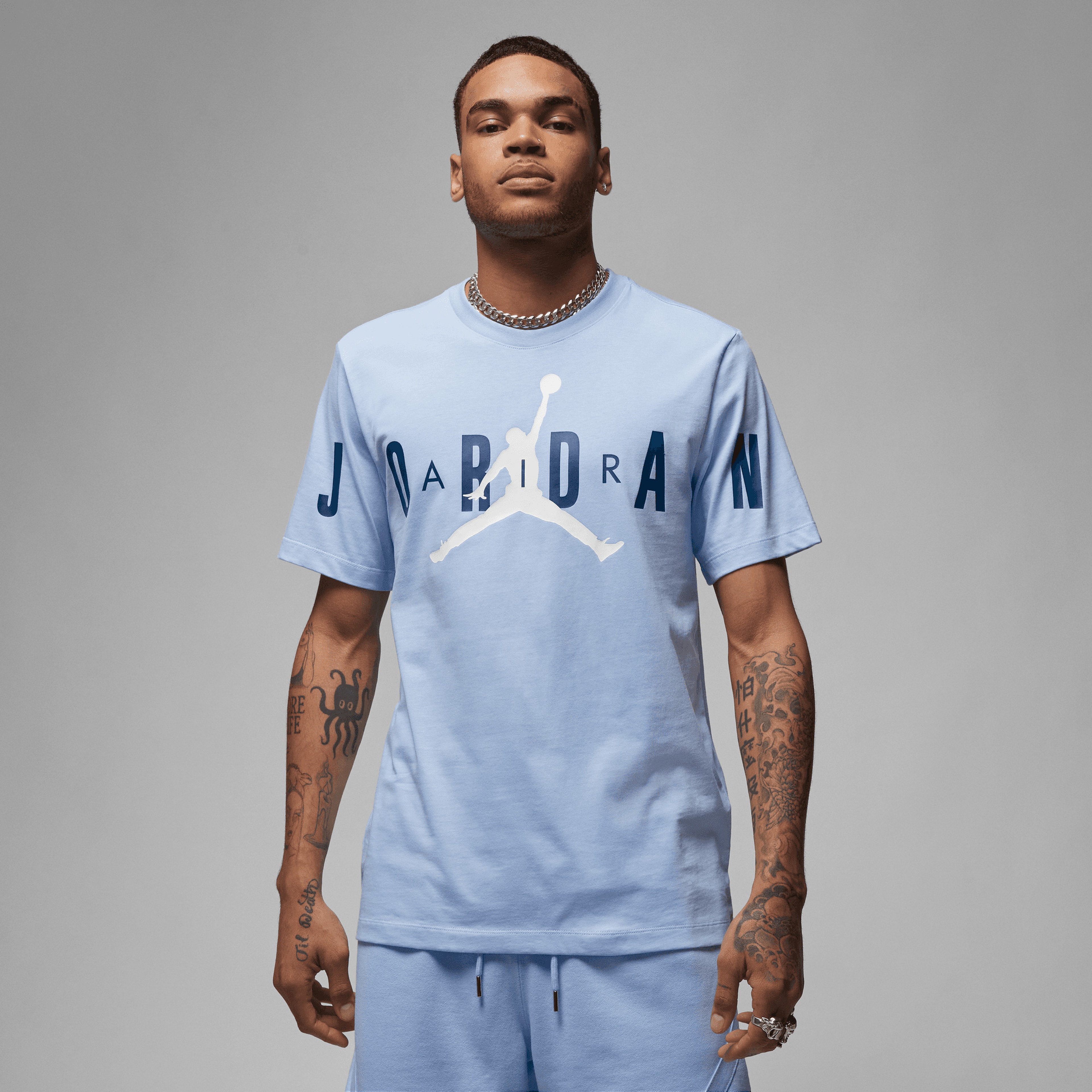 Jordan Air Stretch Erkek Mavi T-Shirt