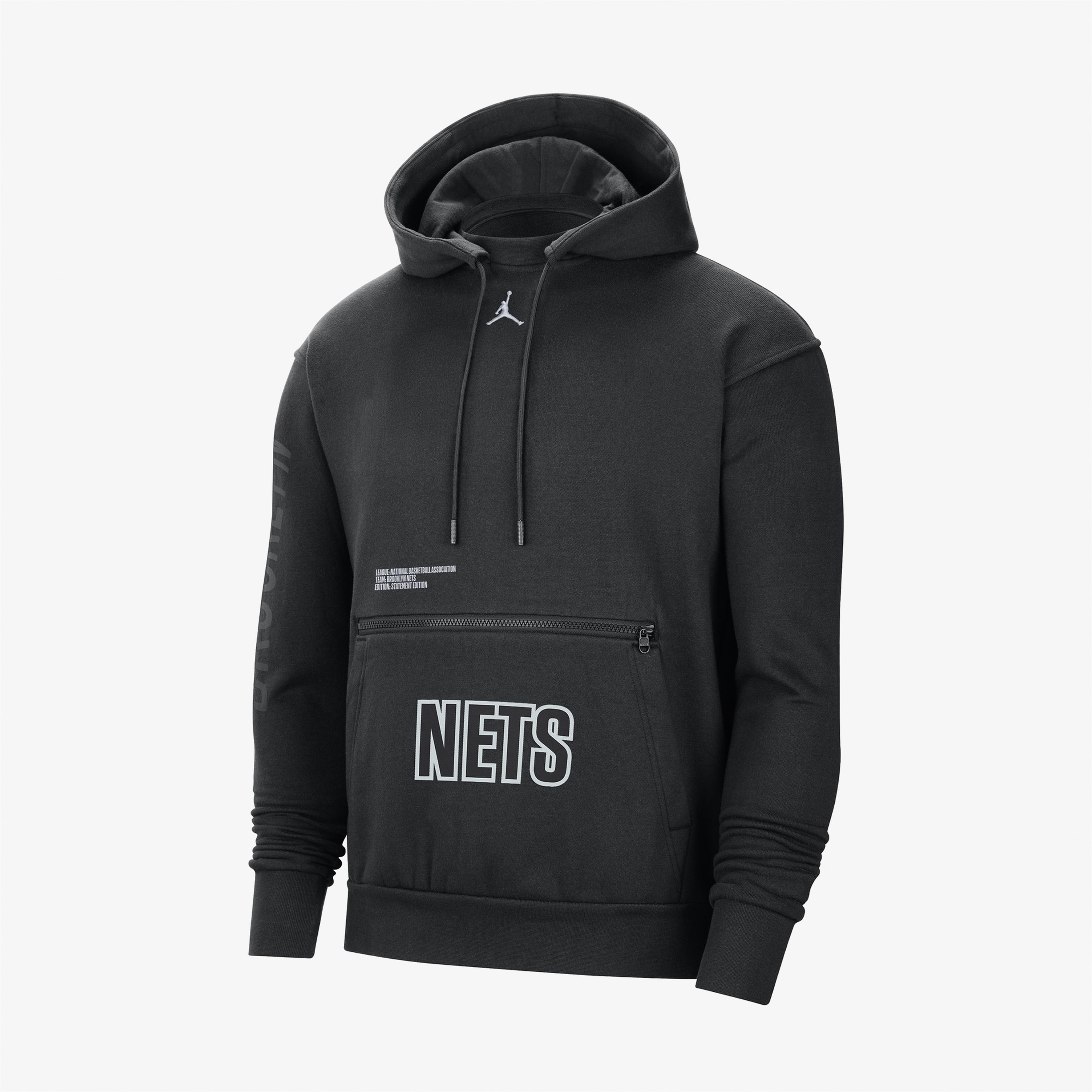 Jordan Brooklyn Nets Courtside Statement Edition Erkek Siyah Hoodie