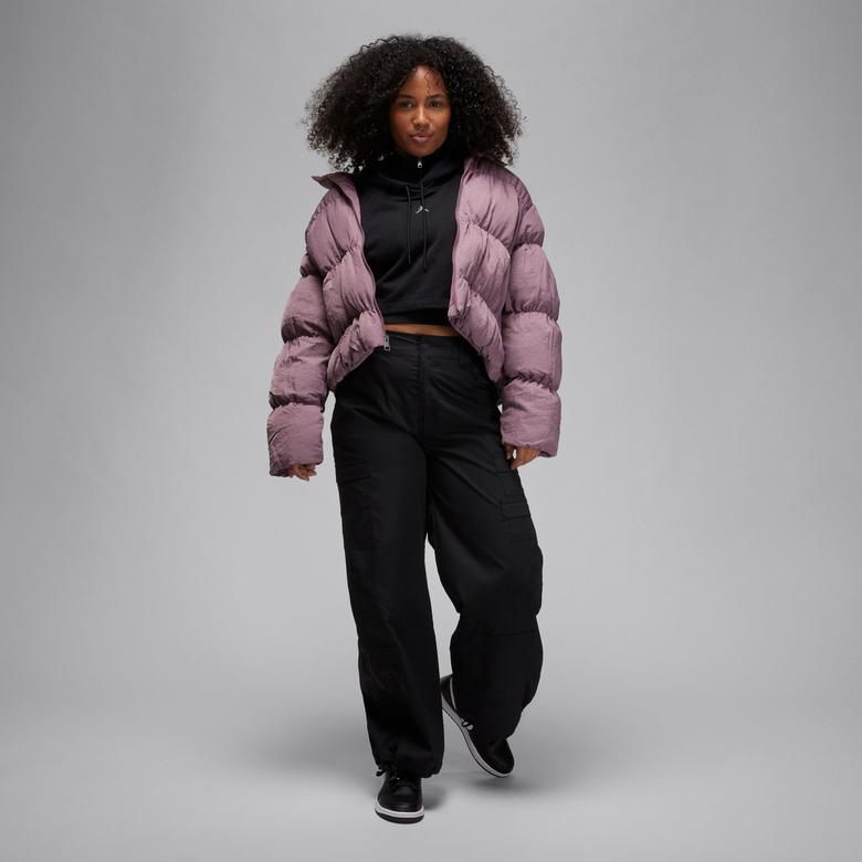 Jordan Puffer Kadın Mor Mont