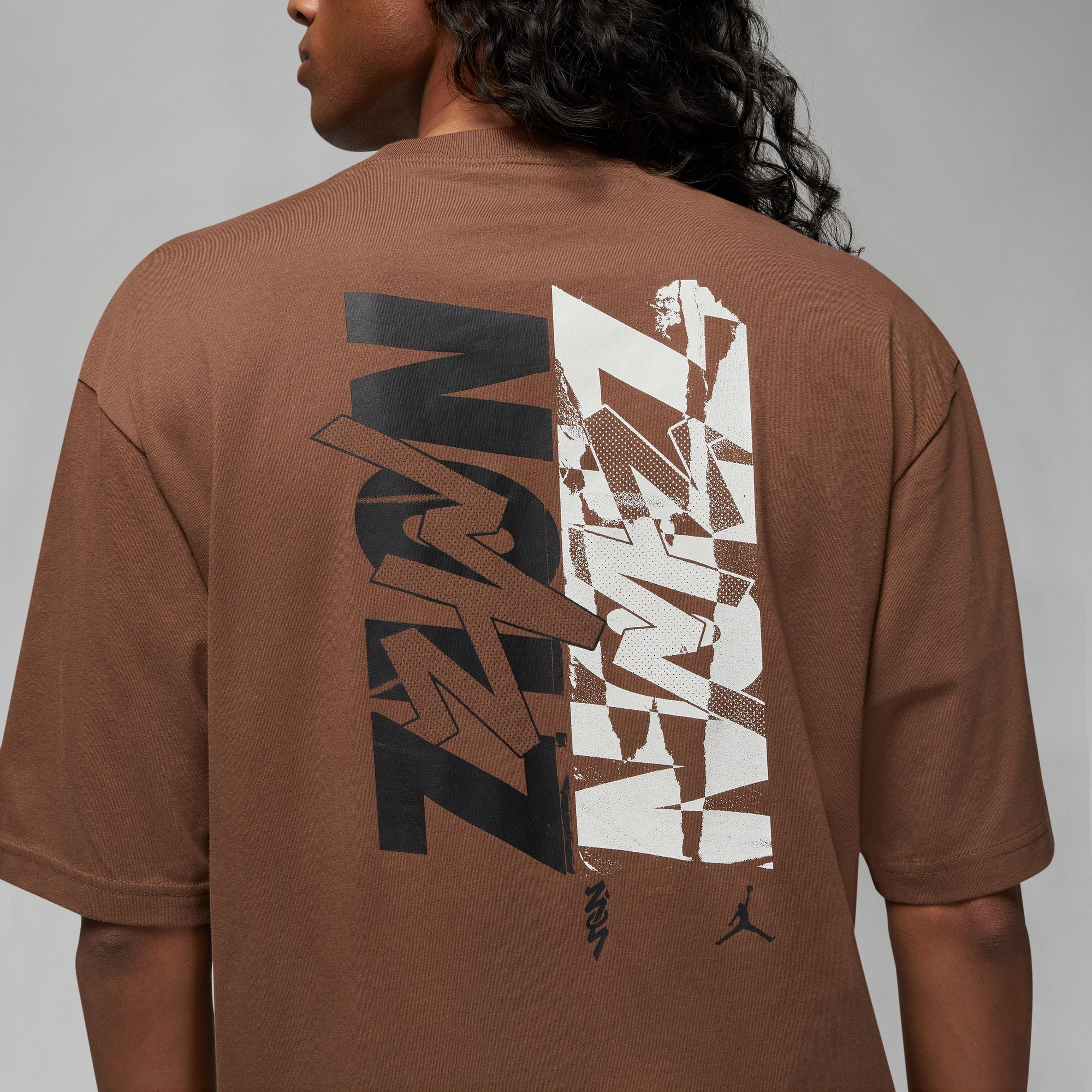 Jordan Zion Erkek Kahverengi T-Shirt