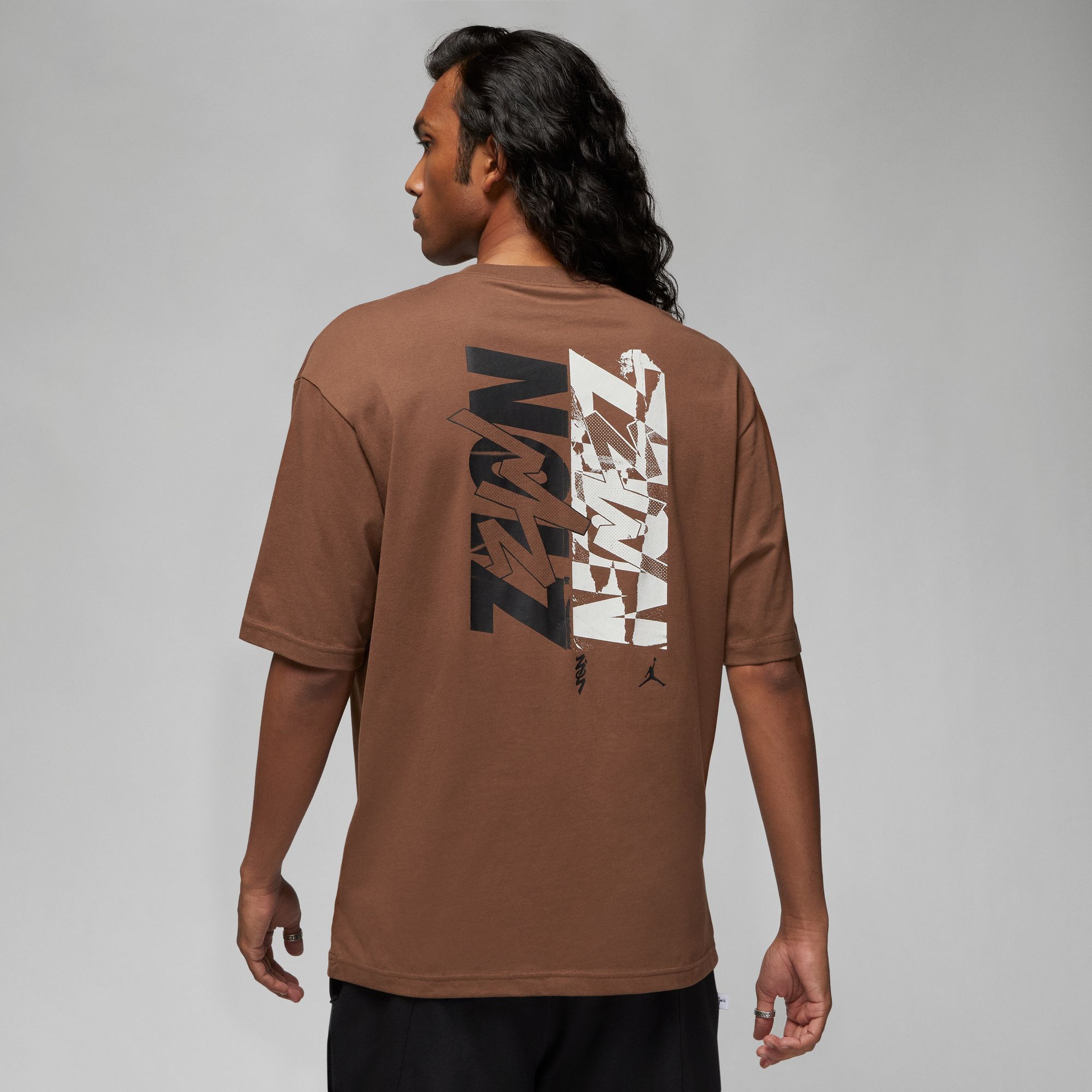 Jordan Zion Erkek Kahverengi T-Shirt