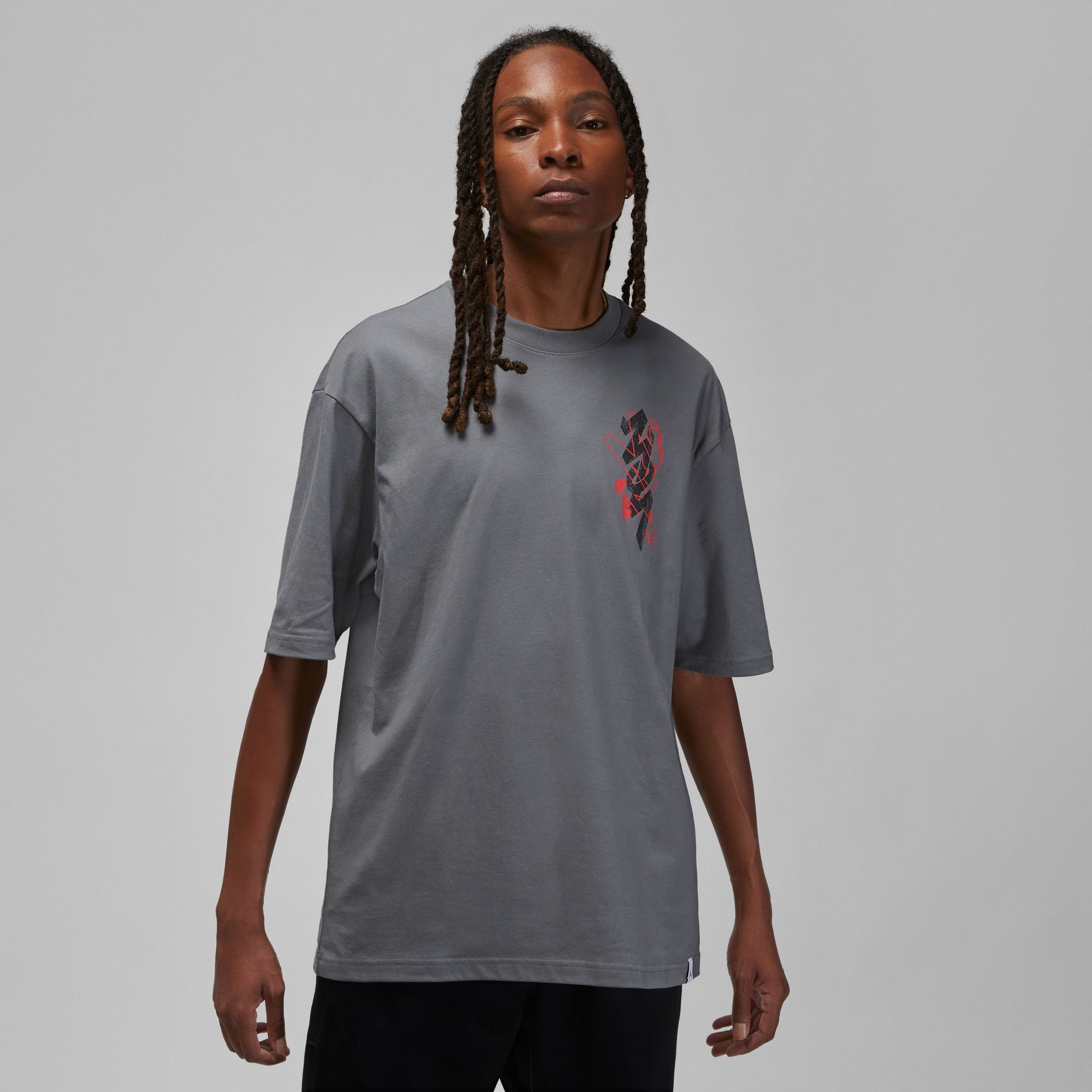 Jordan Zion Erkek Gri T-Shirt