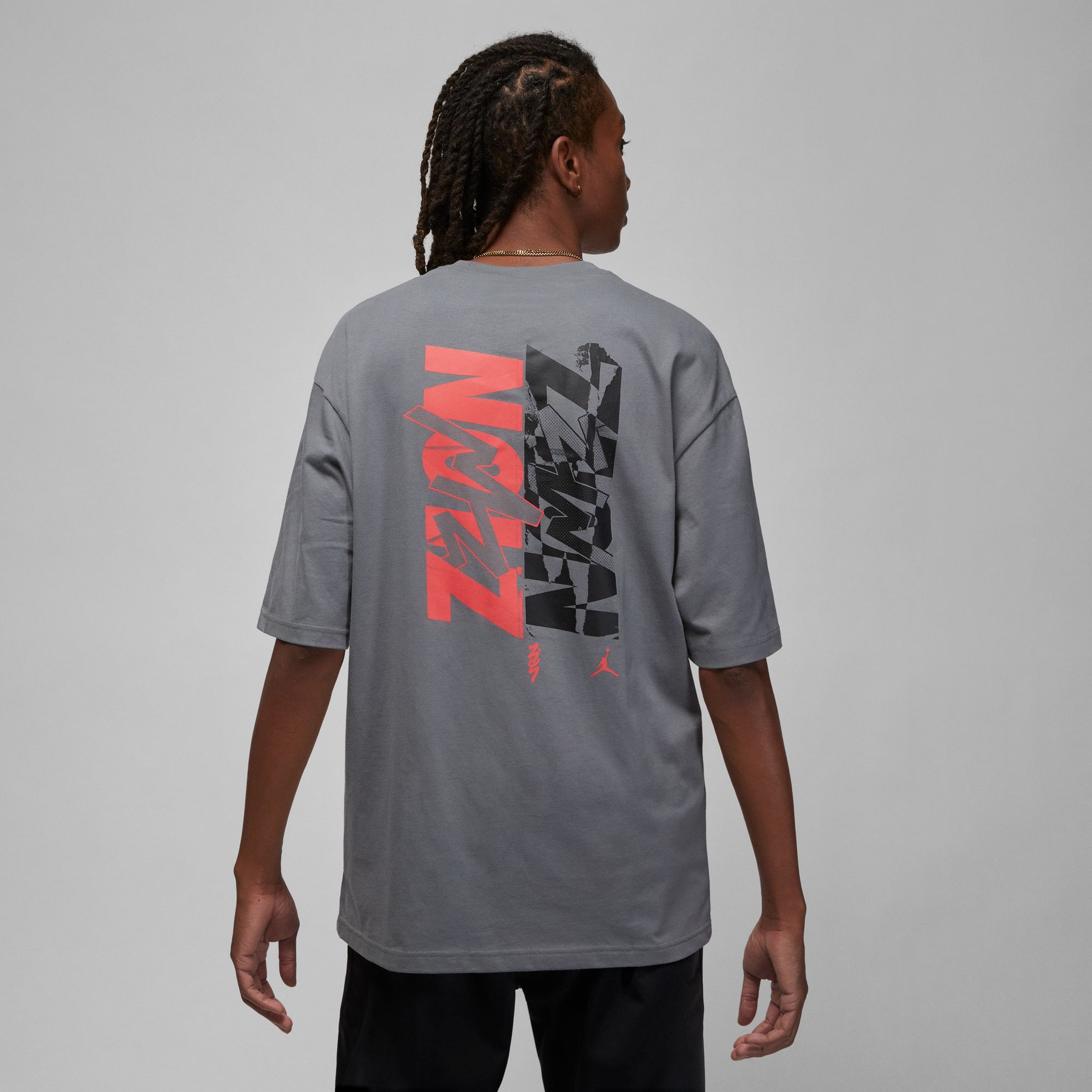 Jordan Zion Erkek Gri T-Shirt