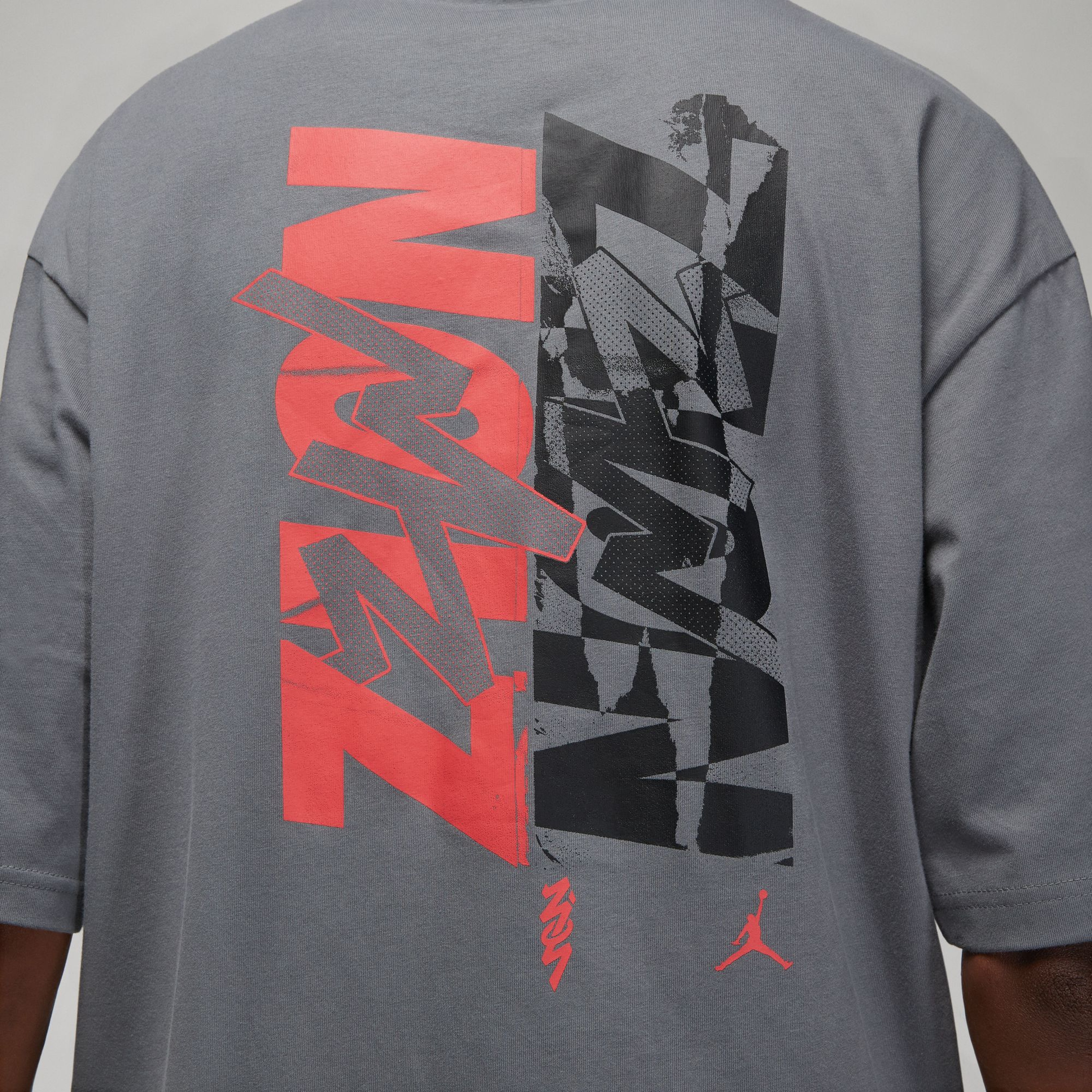 Jordan Zion Erkek Gri T-Shirt