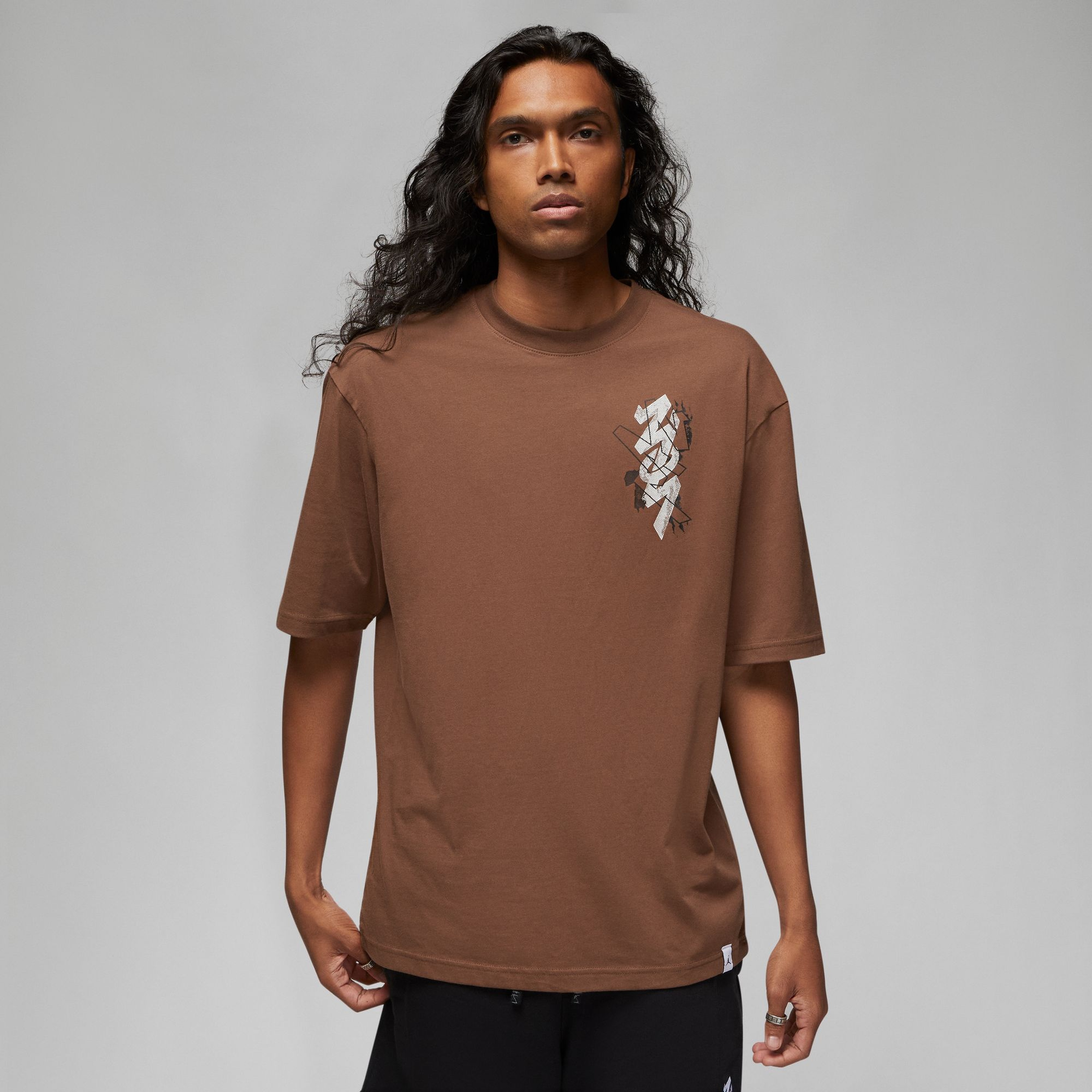 Jordan Zion Erkek Kahverengi T-Shirt