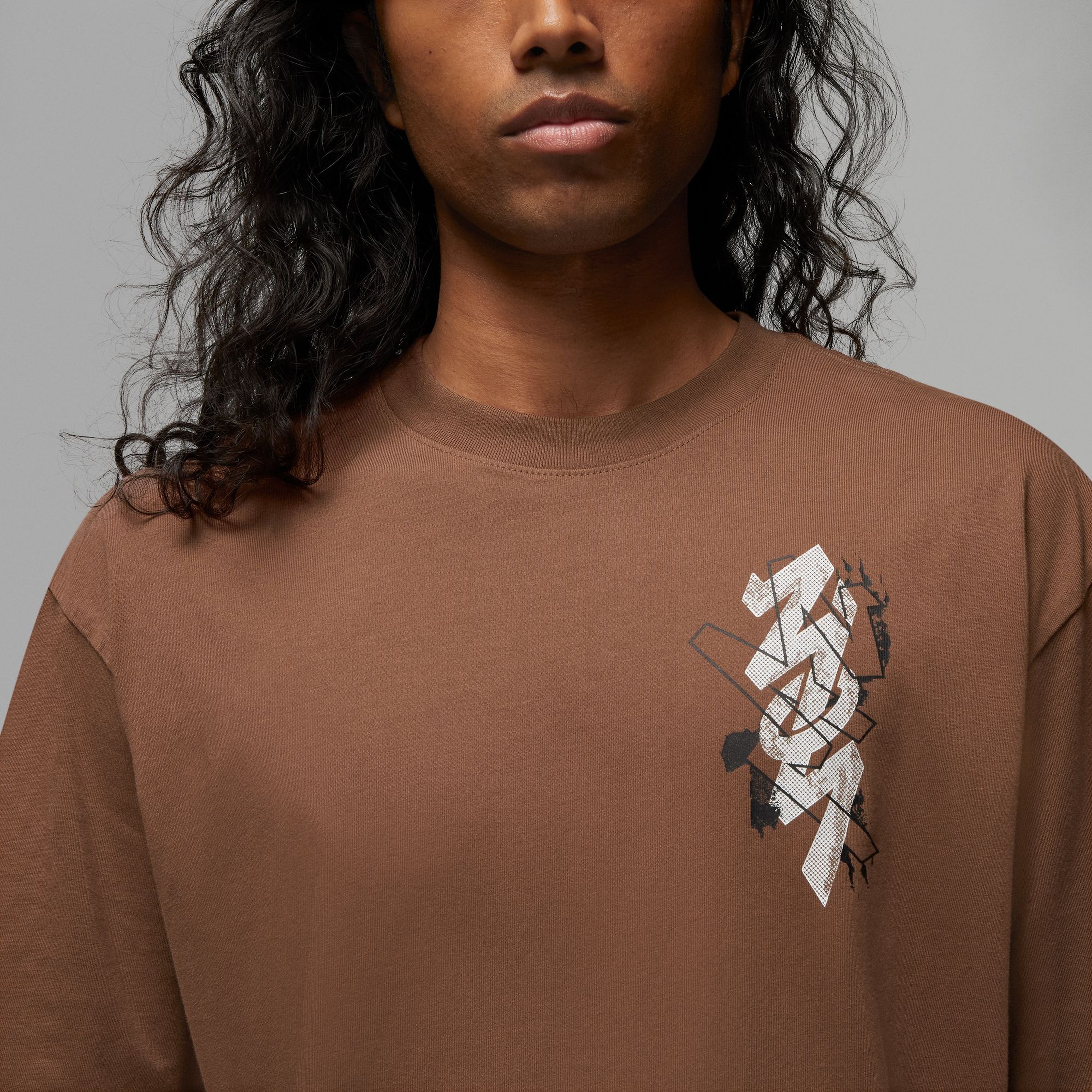 Jordan Zion Erkek Kahverengi T-Shirt