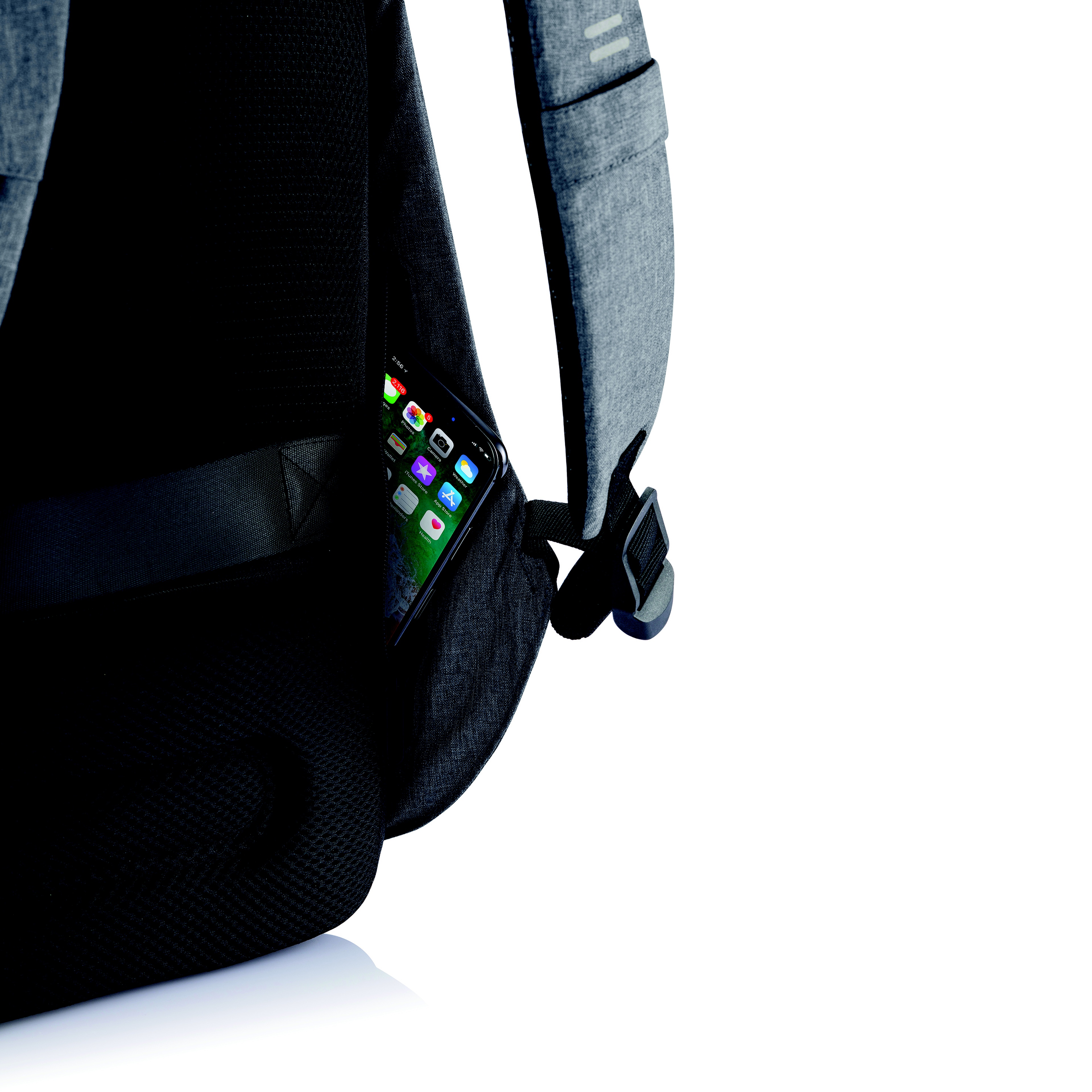 XD Design Bobby Hero Regular Unisex Gri Sırt Çantası