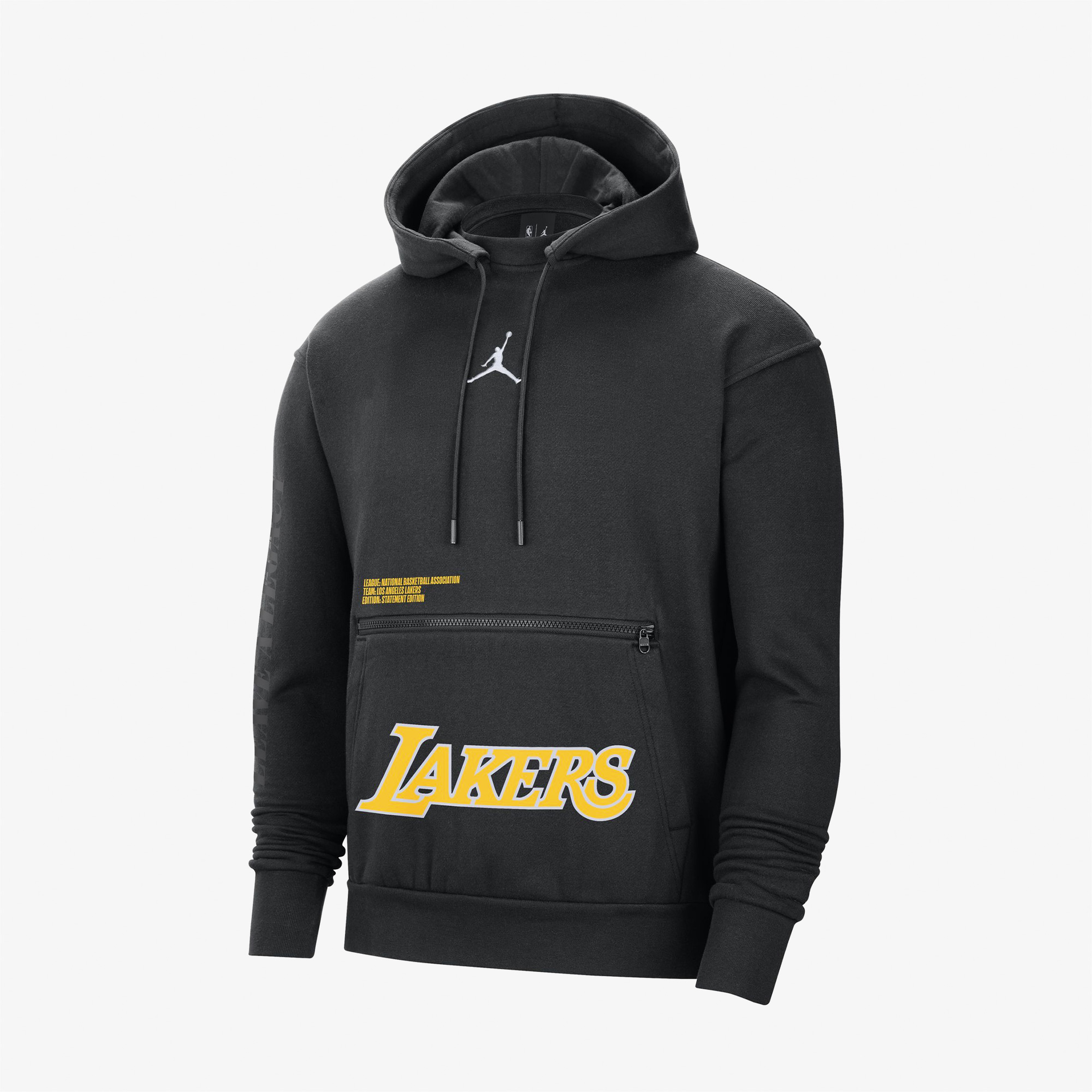 Jordan Los Angeles Lakers Fleece Pullover Erkek Siyah Hoodie