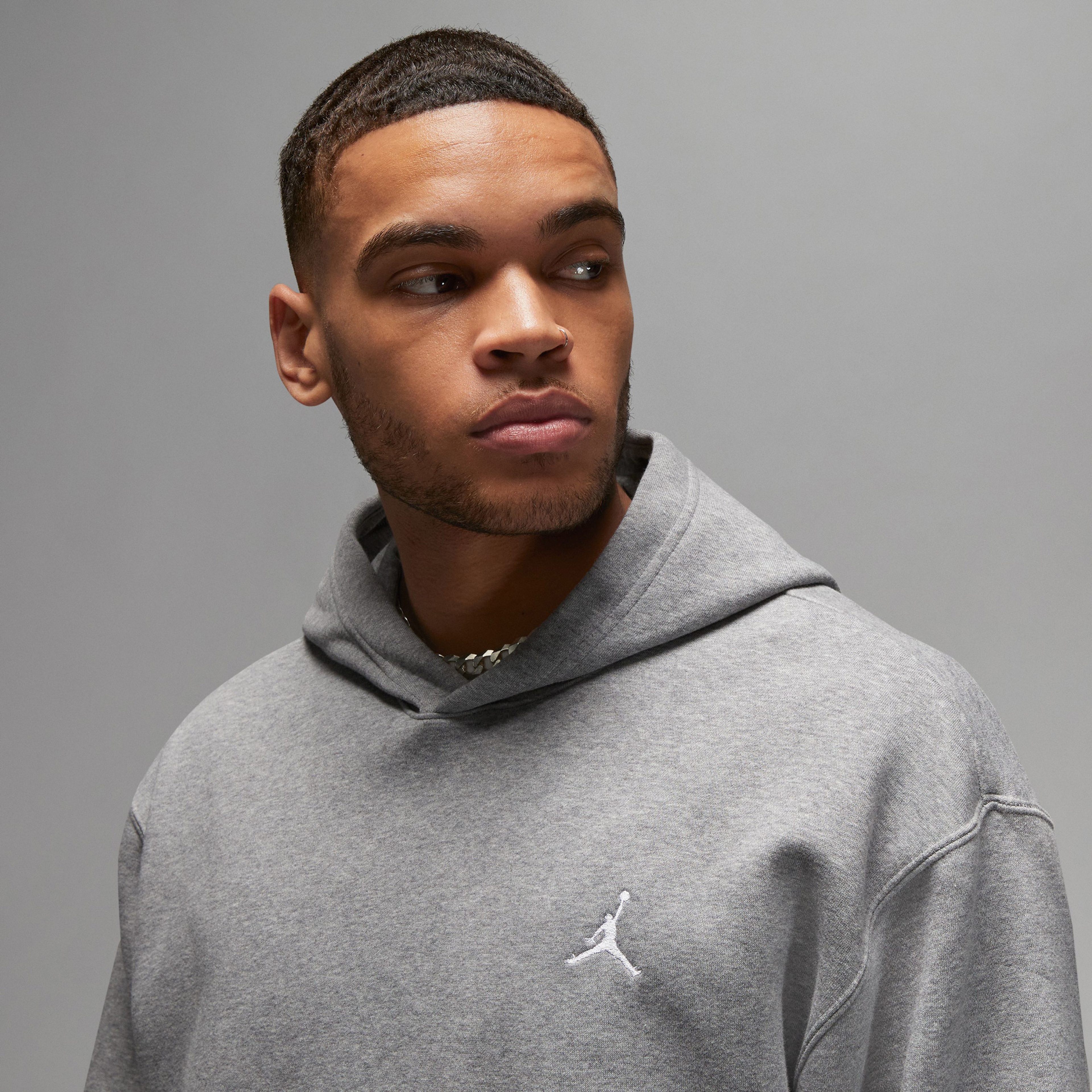 Jordan Essentials Flc Po Erkek Gri Hoodie