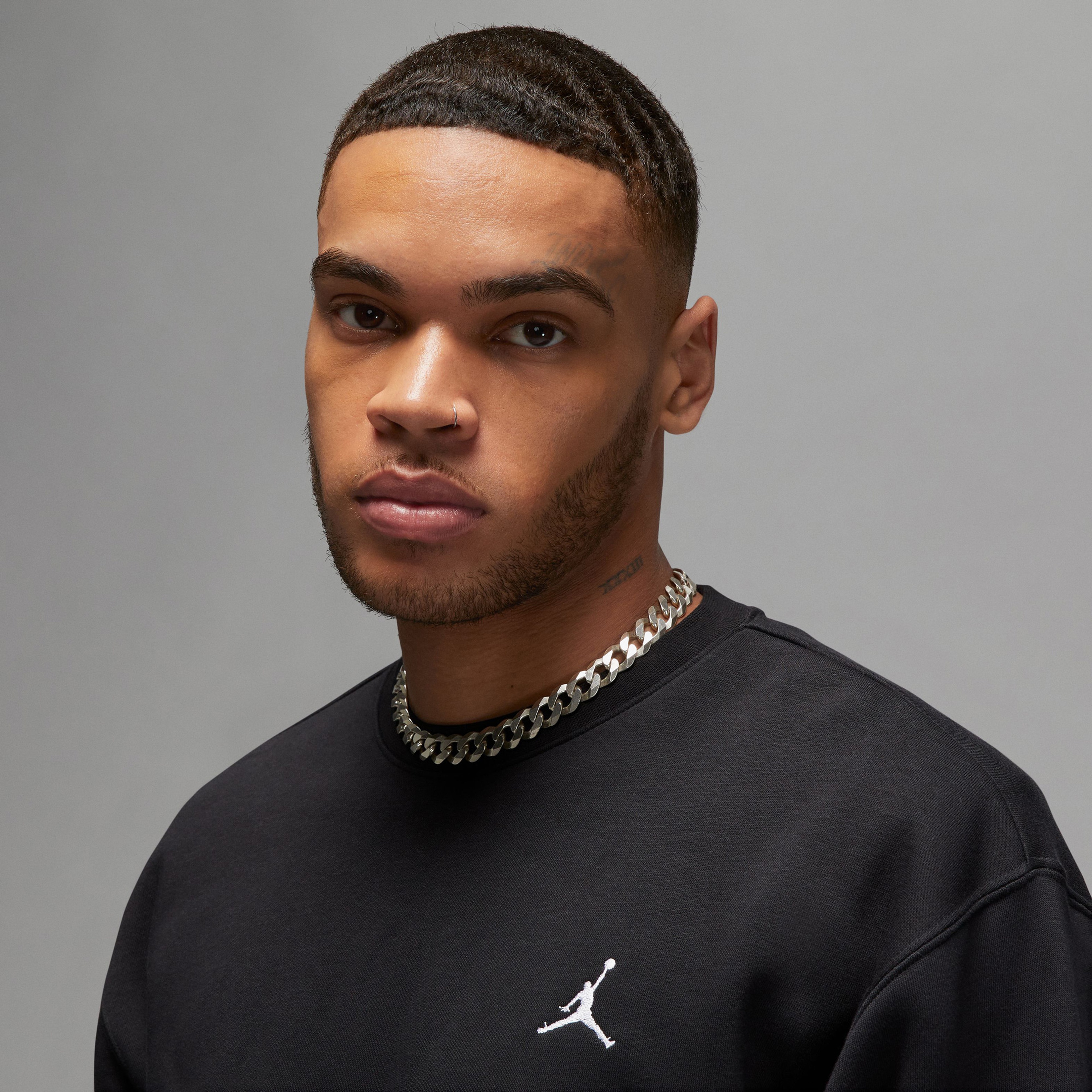 Jordan Essentials Flc Crew Erkek Siyah Sweatshirt