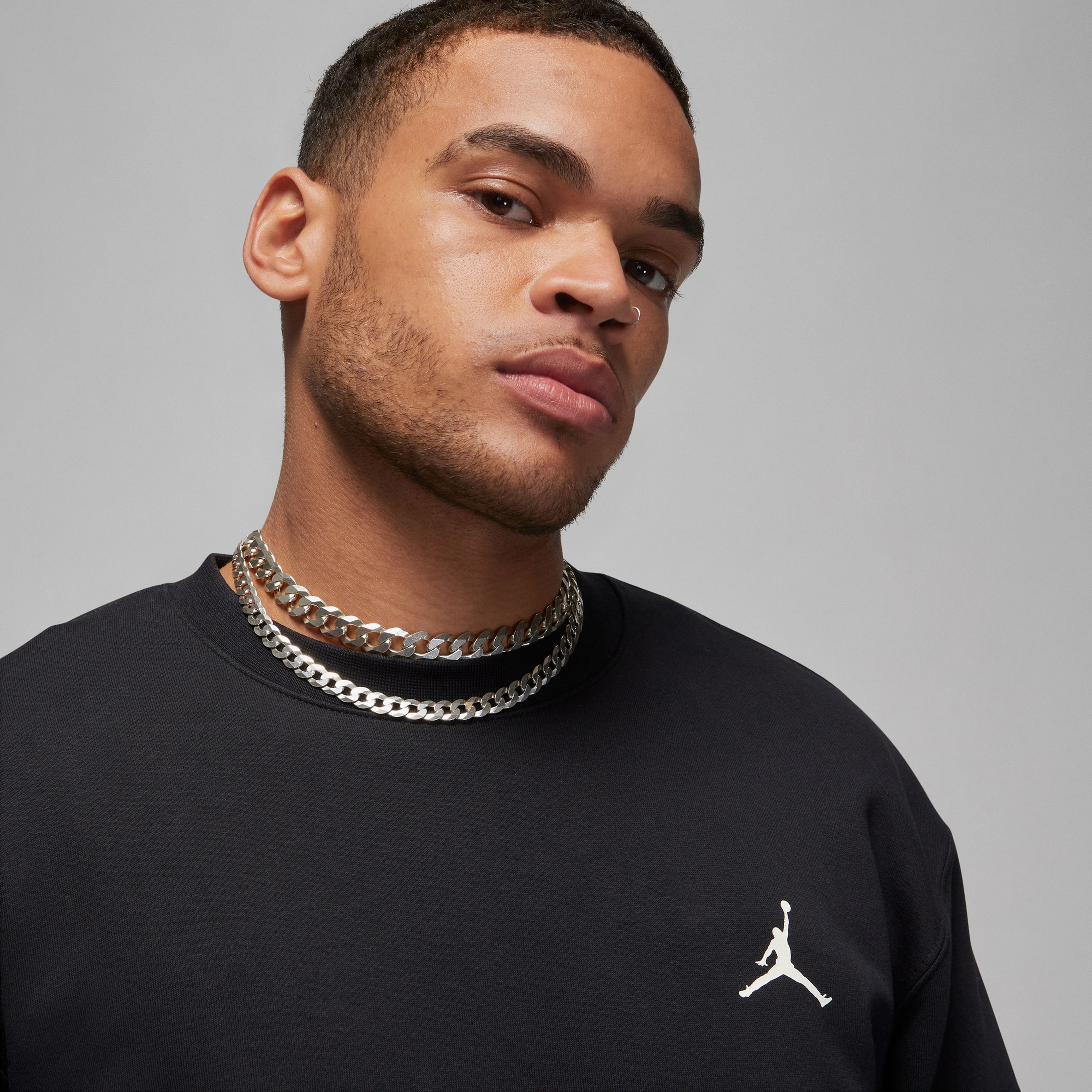 Jordan Flight MVP Crew Erkek Siyah Sweatshirt