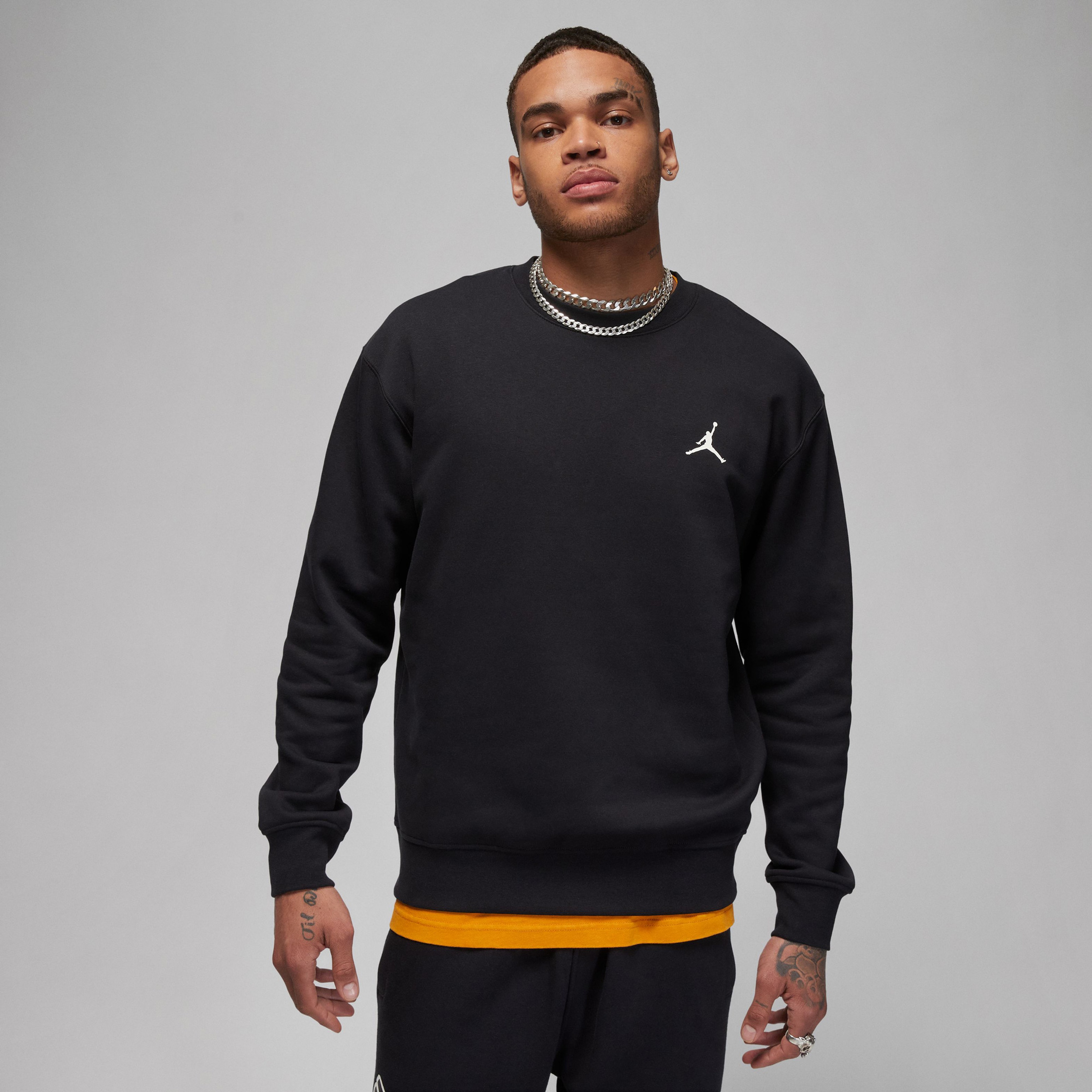 Jordan Flight MVP Crew Erkek Siyah Sweatshirt