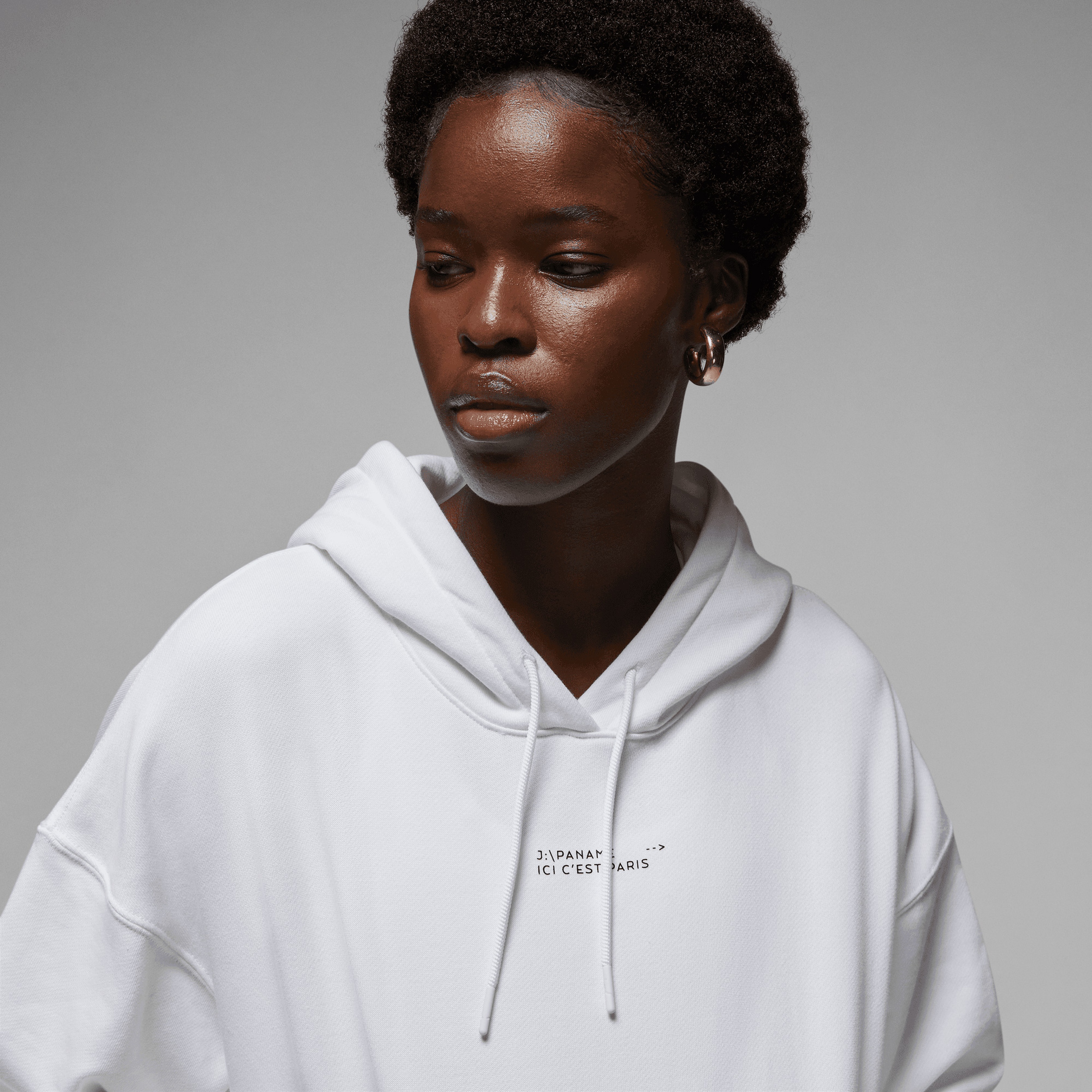 Jordan Paris Saint Germain Kadın Beyaz Hoodie