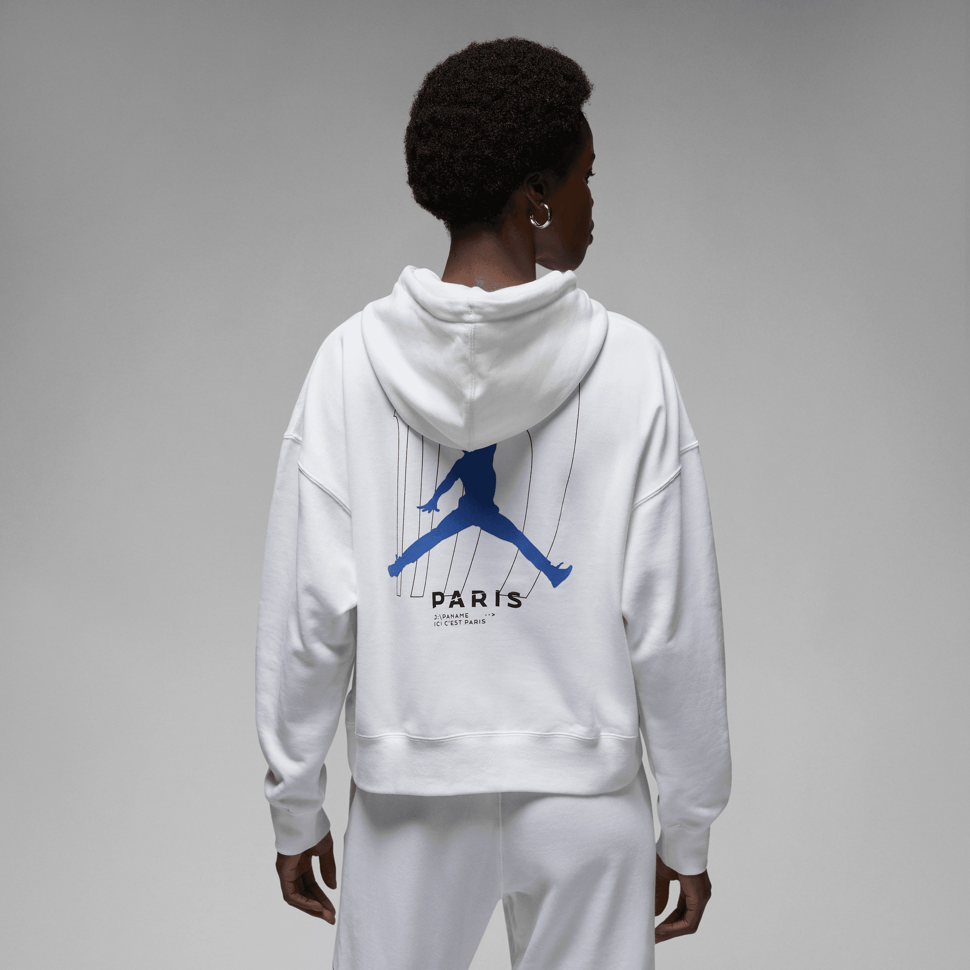 Jordan Paris Saint Germain Kadın Beyaz Hoodie