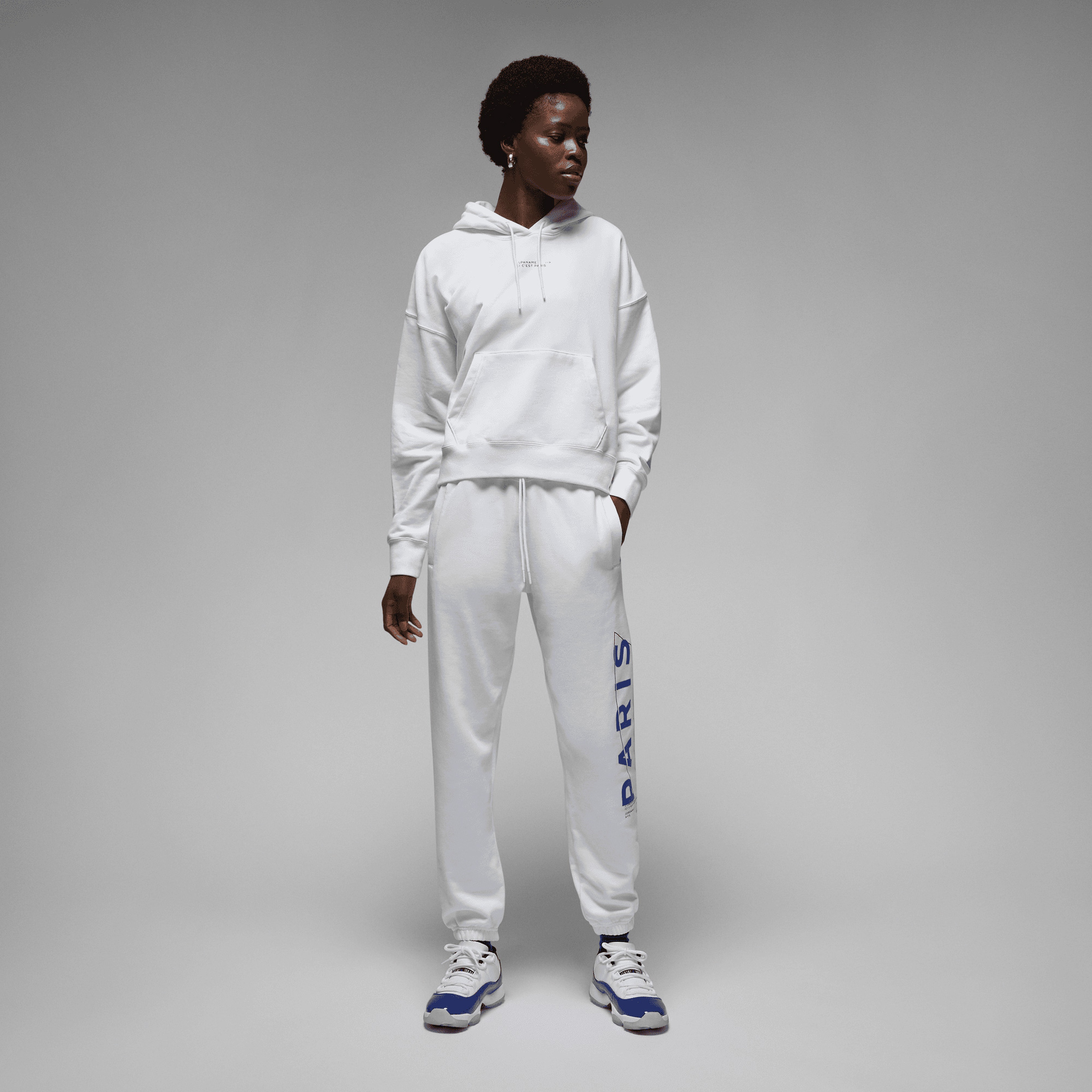 Jordan Paris Saint Germain Kadın Beyaz Hoodie