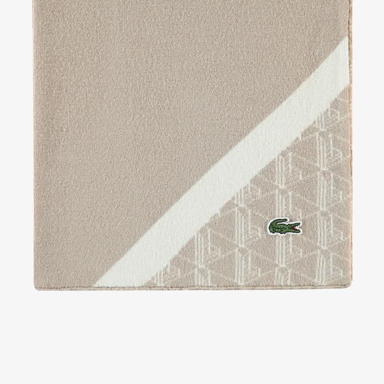 Erkek Monogram Kahverengi Atkı