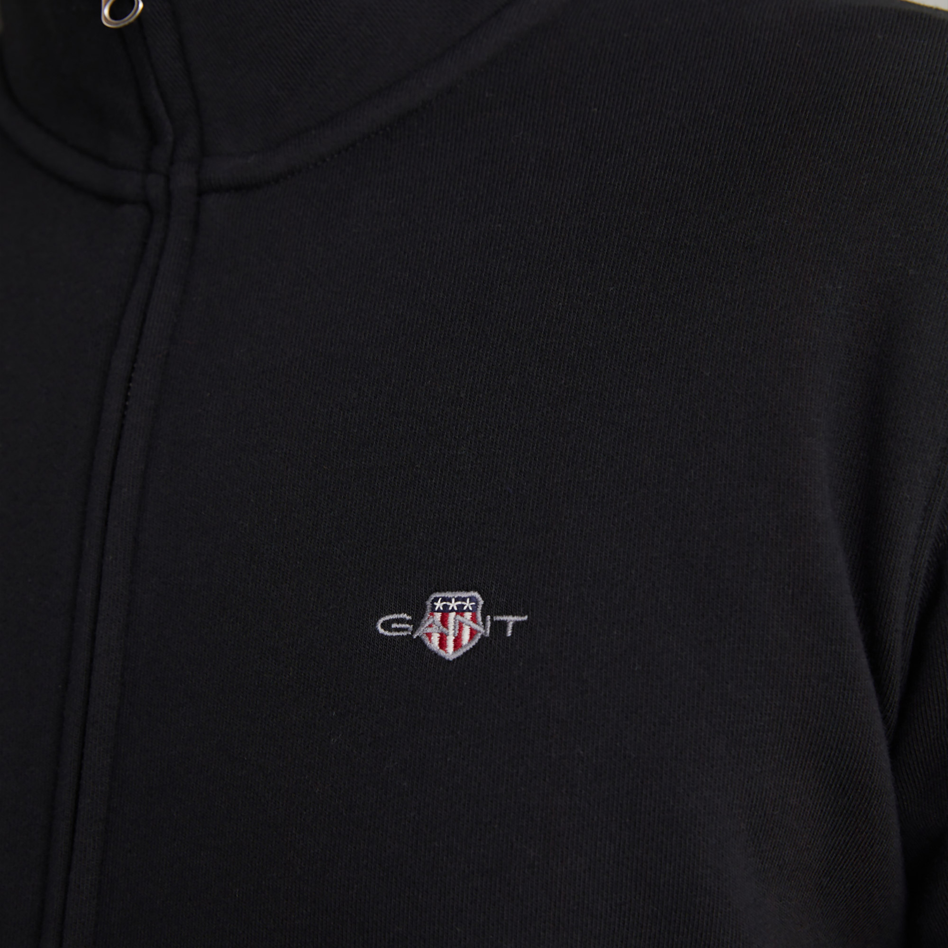 GANT Erkek Siyah Regular Fit Fermuarlı Sweatshirt