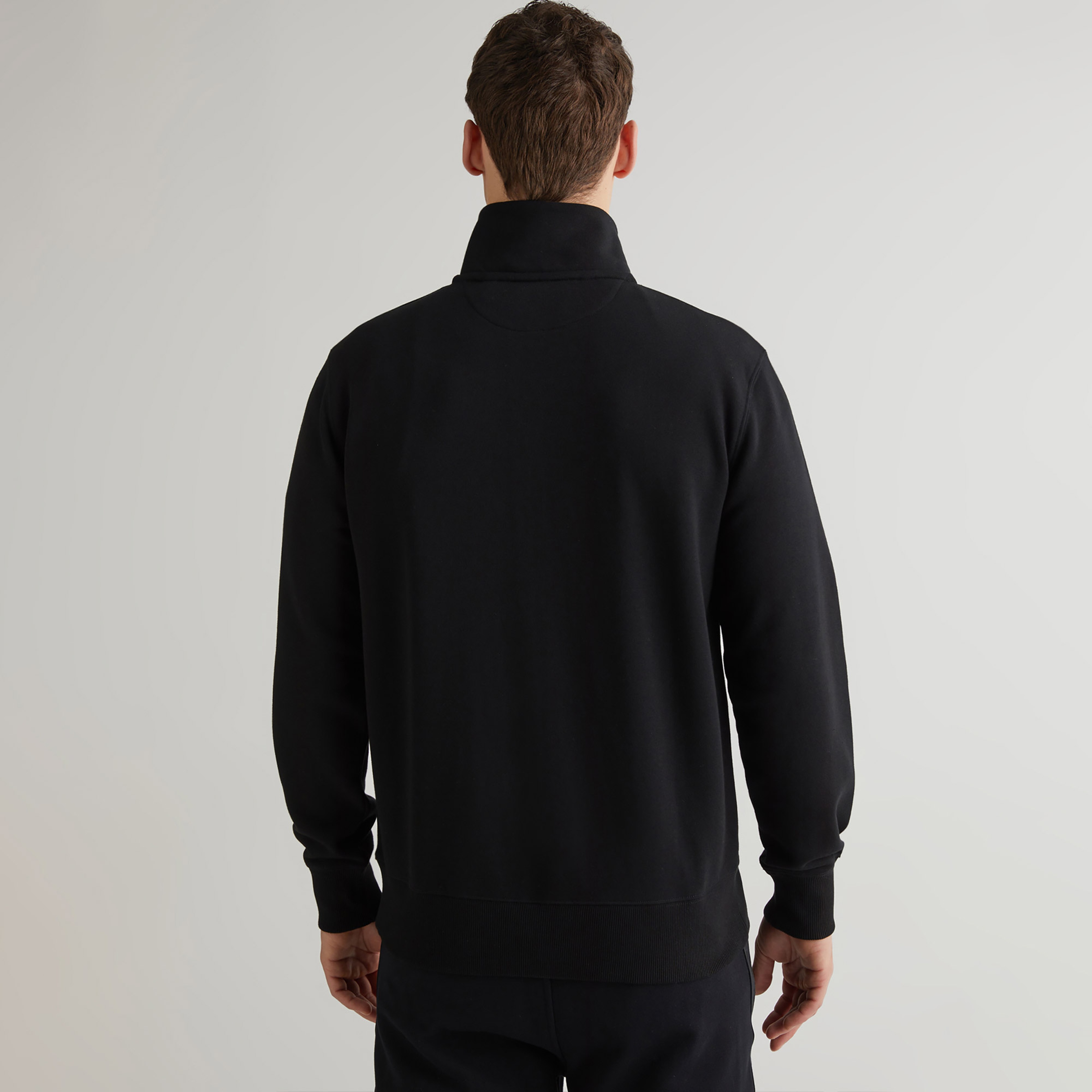 GANT Erkek Siyah Regular Fit Fermuarlı Sweatshirt