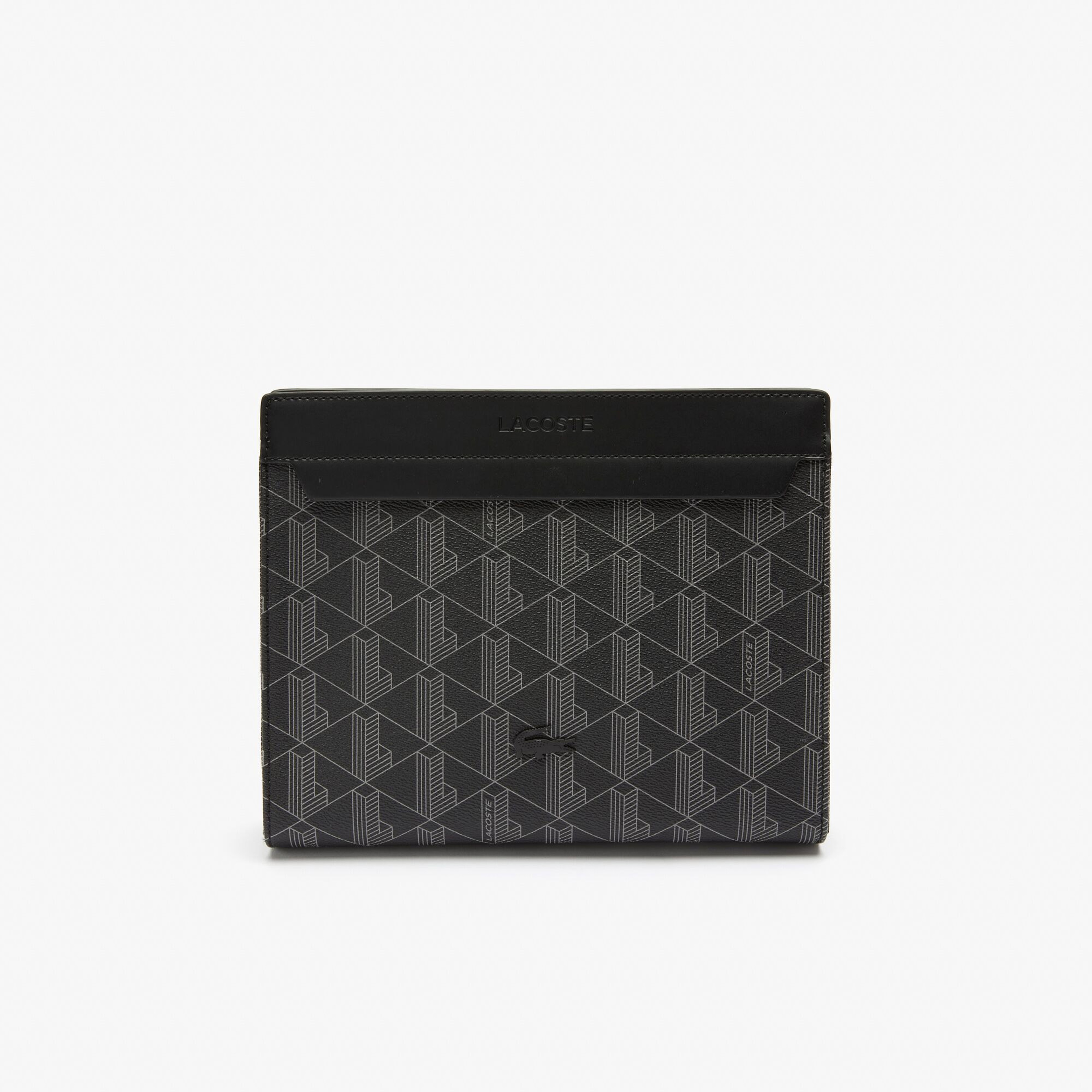 Lacoste Men's The Blend Monogram Print Canvas Toiletry Bag