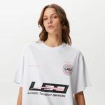 Leo Lunatic Trasnport Service Unisex Beyaz T-Shirt