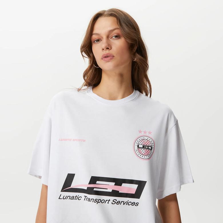 Leo Lunatic Trasnport Service Unisex Beyaz T-Shirt