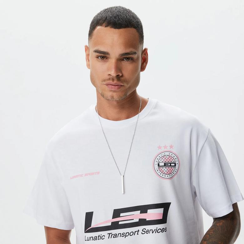 Leo Lunatic Trasnport Service Unisex Beyaz T-Shirt