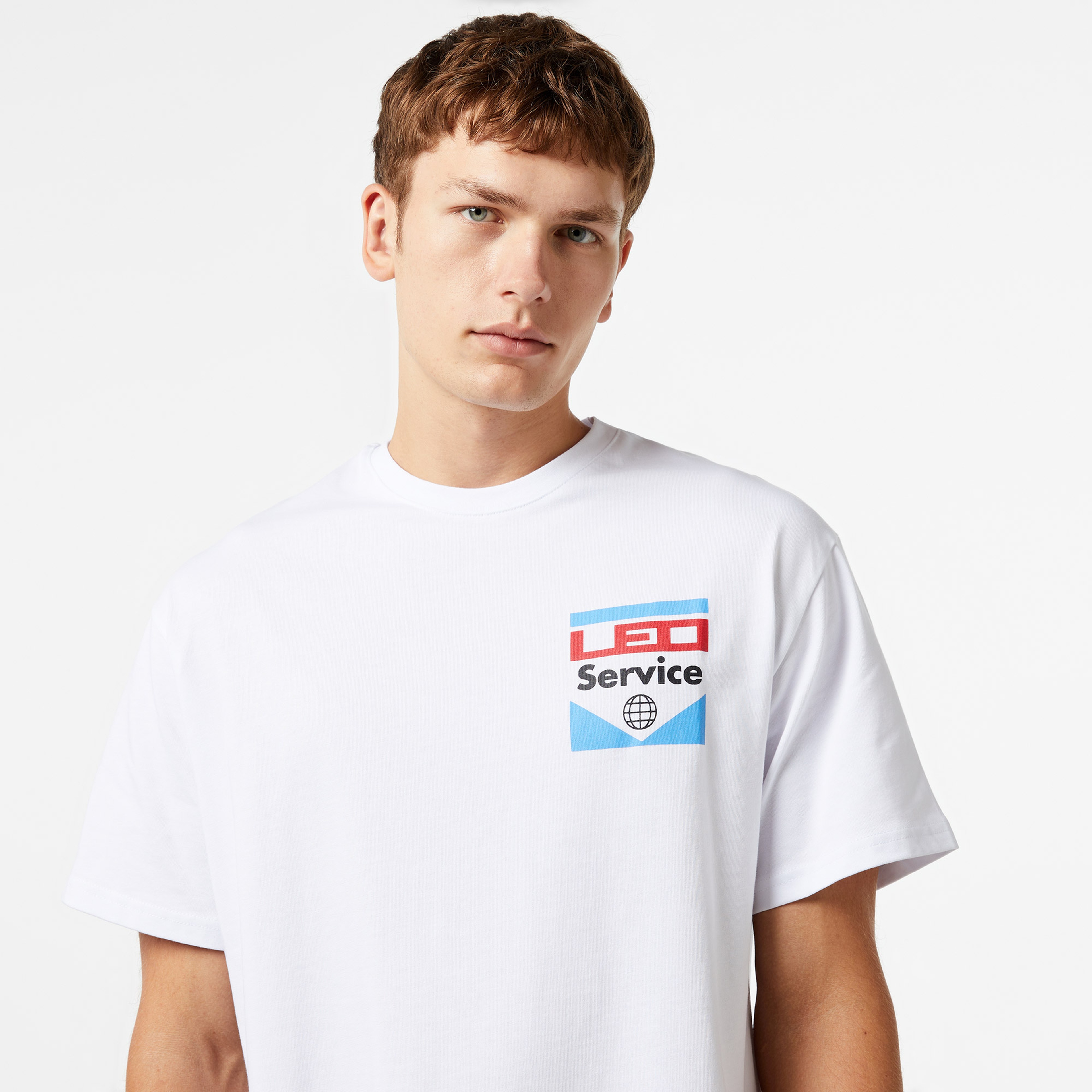 Leo Service Erkek Beyaz T-Shirt