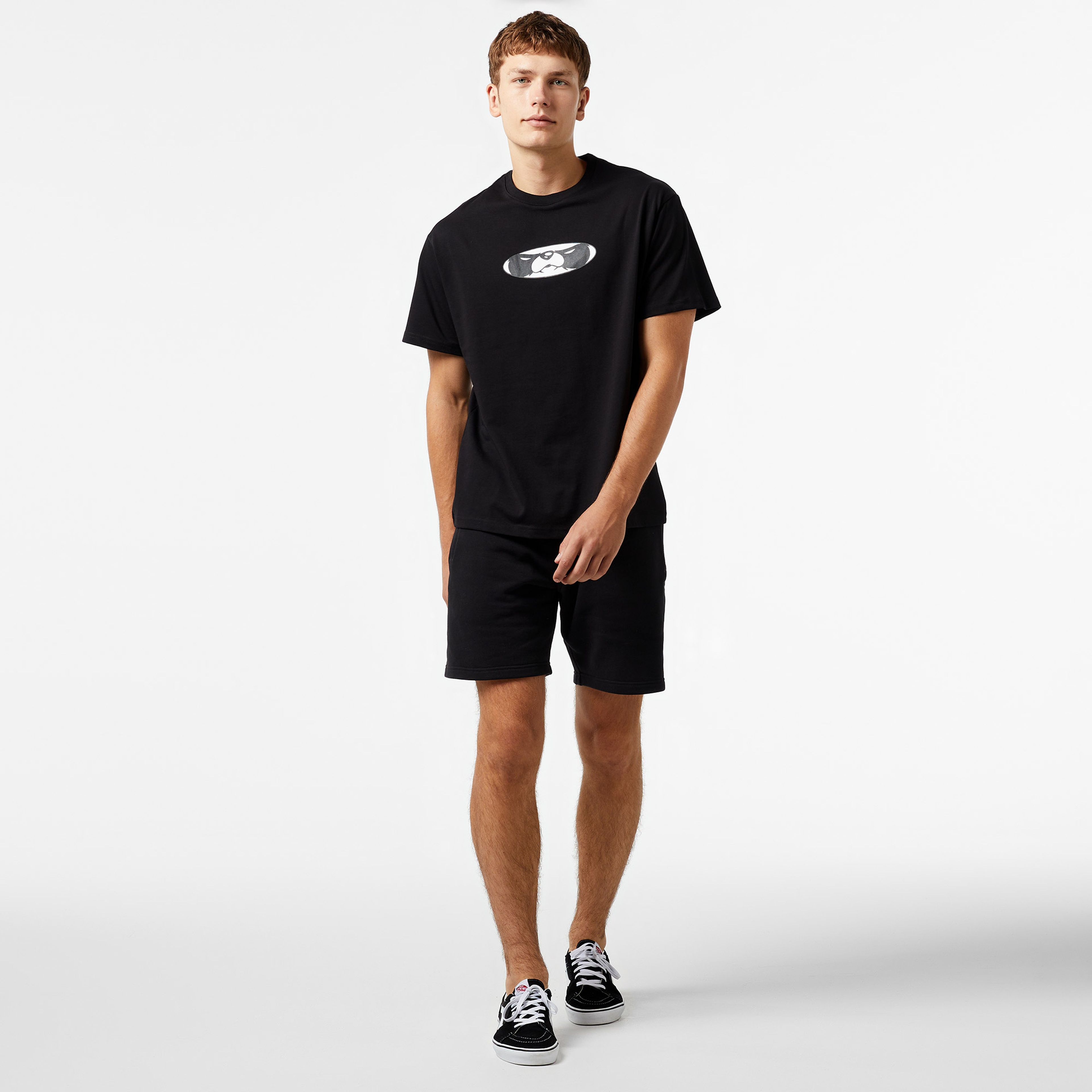 Leo Panda Unisex Siyah T-Shirt