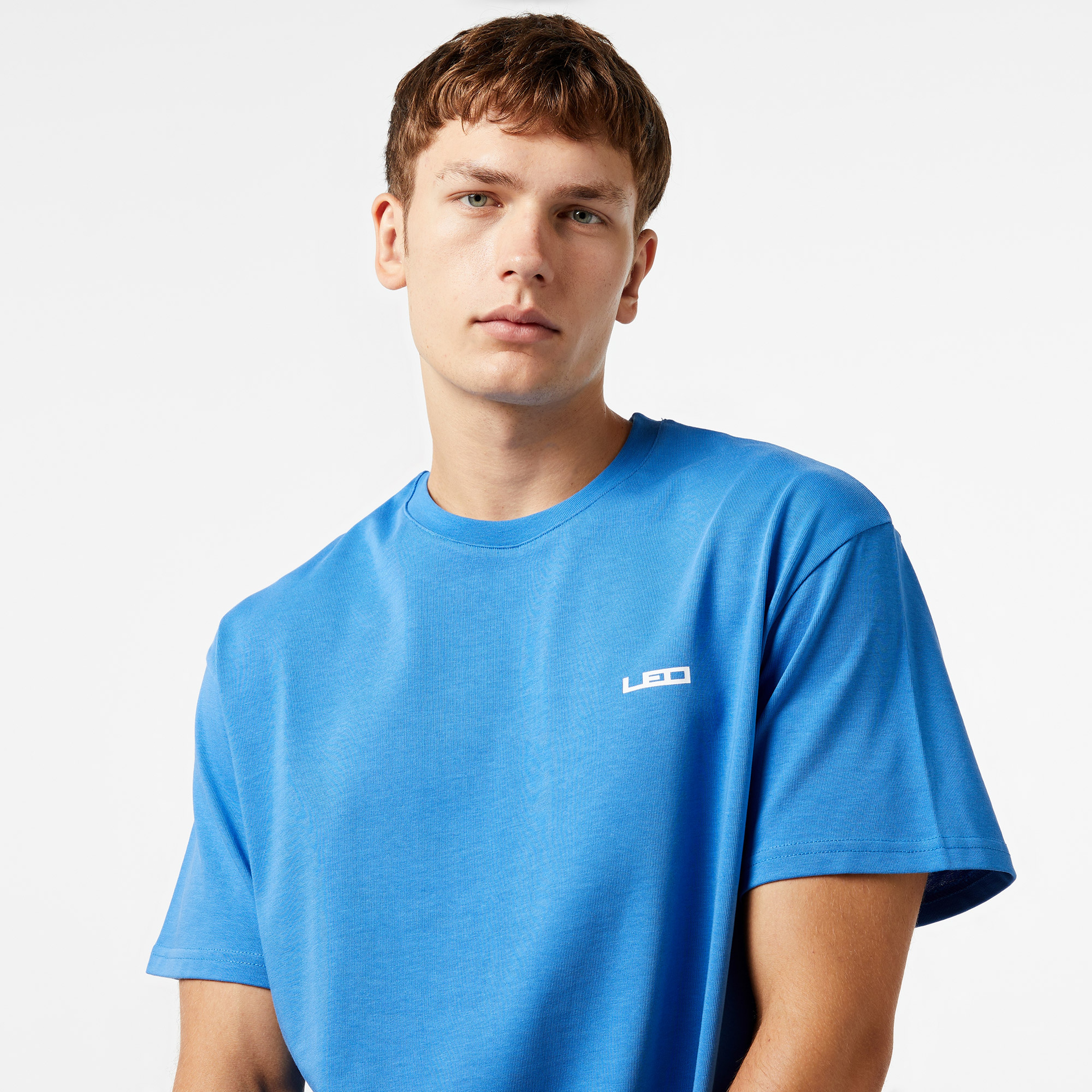 Leo Logo Erkek Mavi T-Shirt