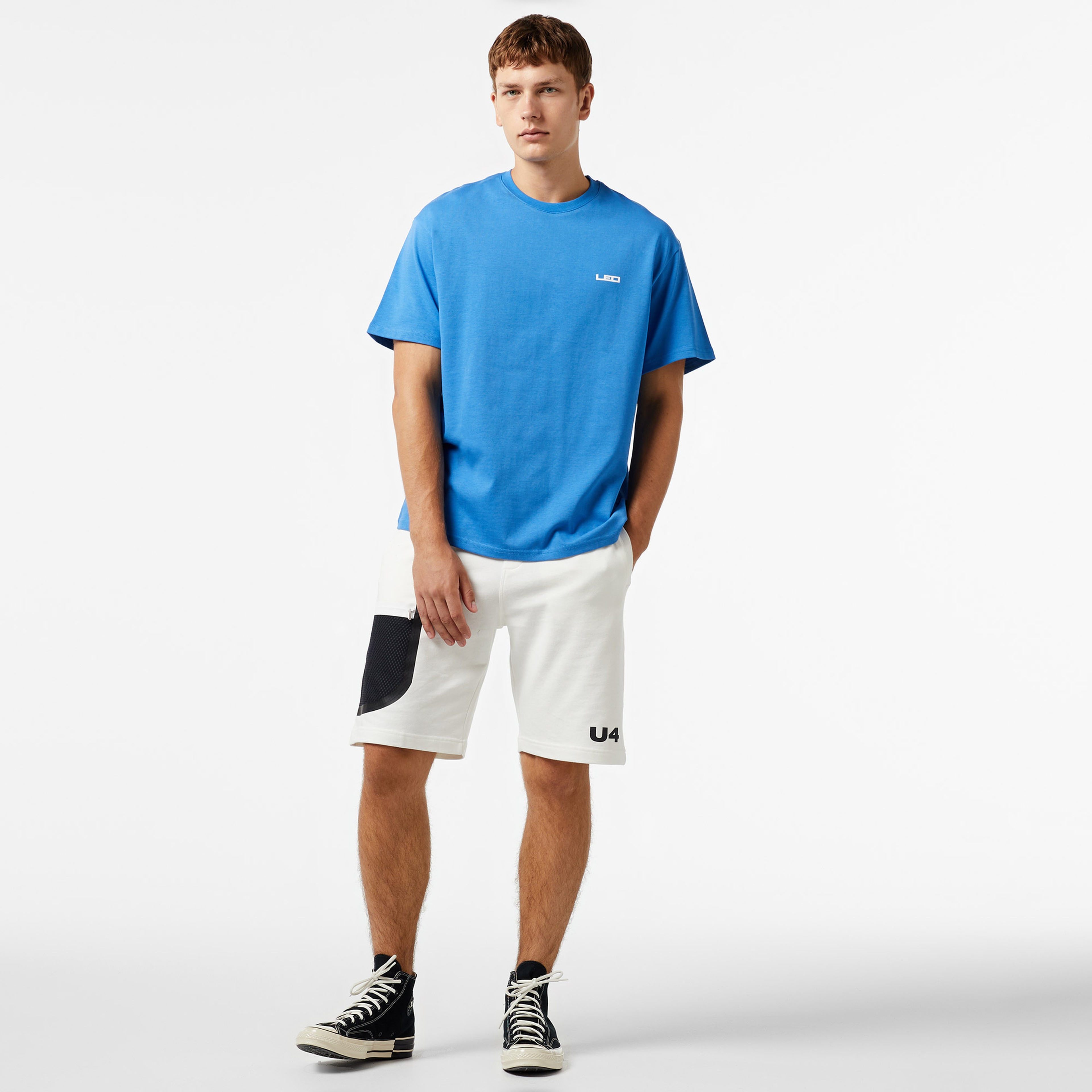 Leo Logo Erkek Mavi T-Shirt