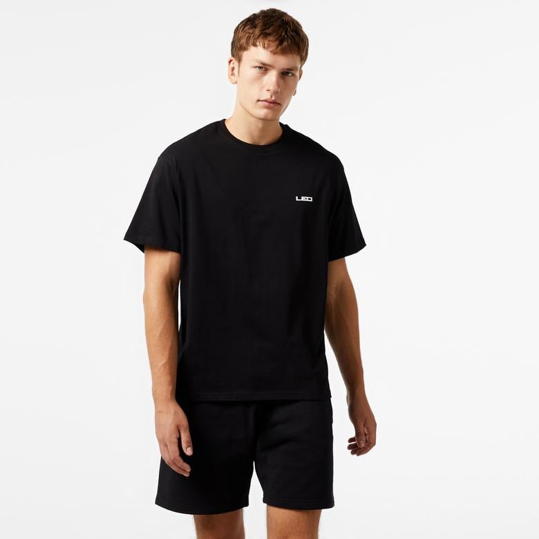 Leo Logo Erkek Siyah T-Shirt
