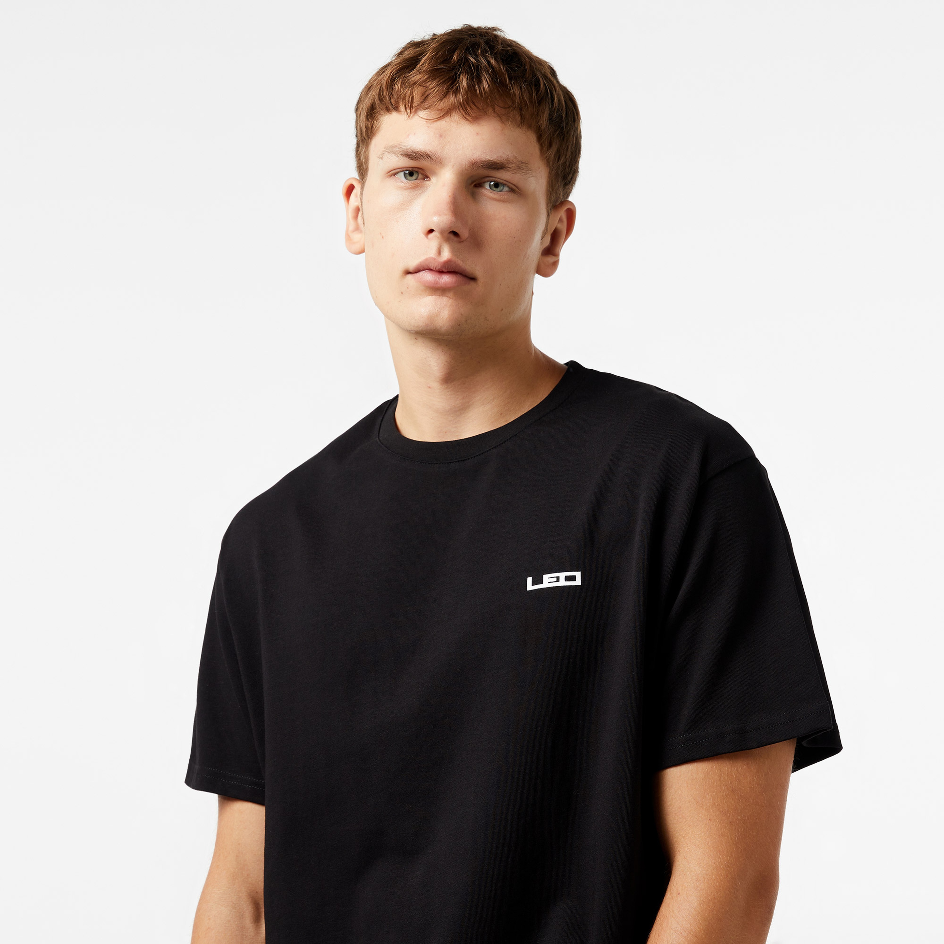 Leo Logo Erkek Siyah T-Shirt