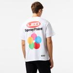 Leo Spray Paint Unisex Beyaz T-Shirt