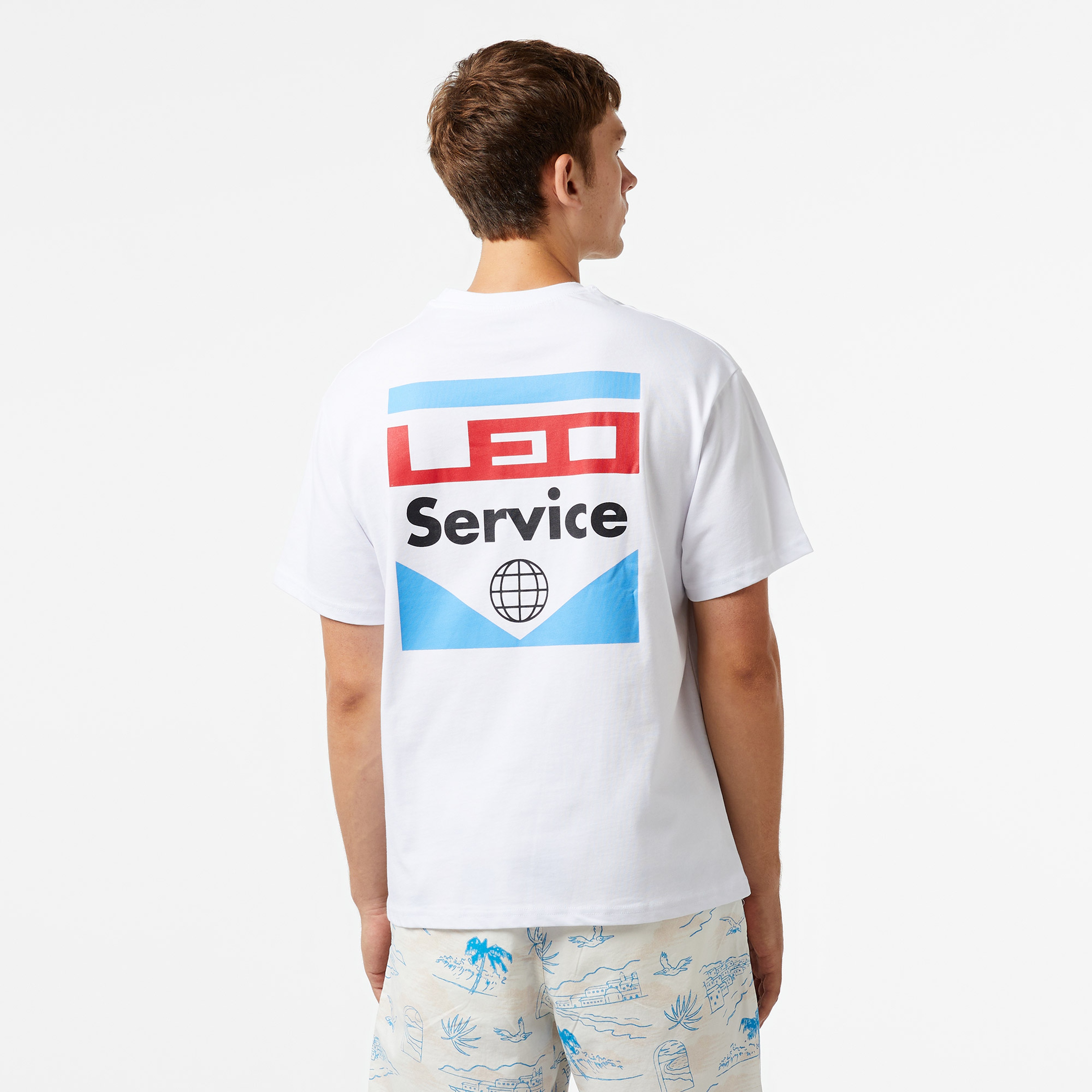 Leo Service Erkek Beyaz T-Shirt