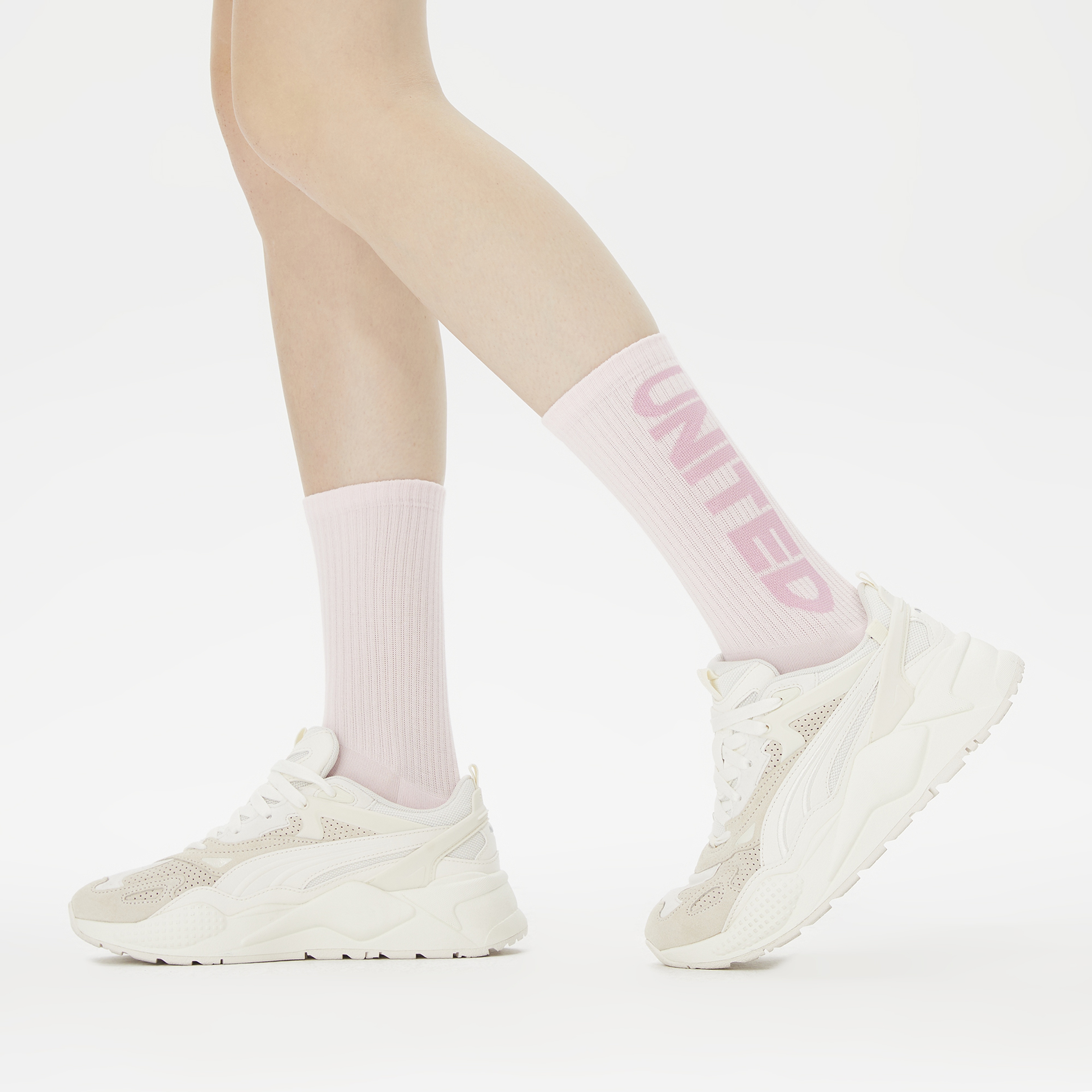 UNITED4 Kadın Mor/Sarı/Pembe 3'lü Çorap