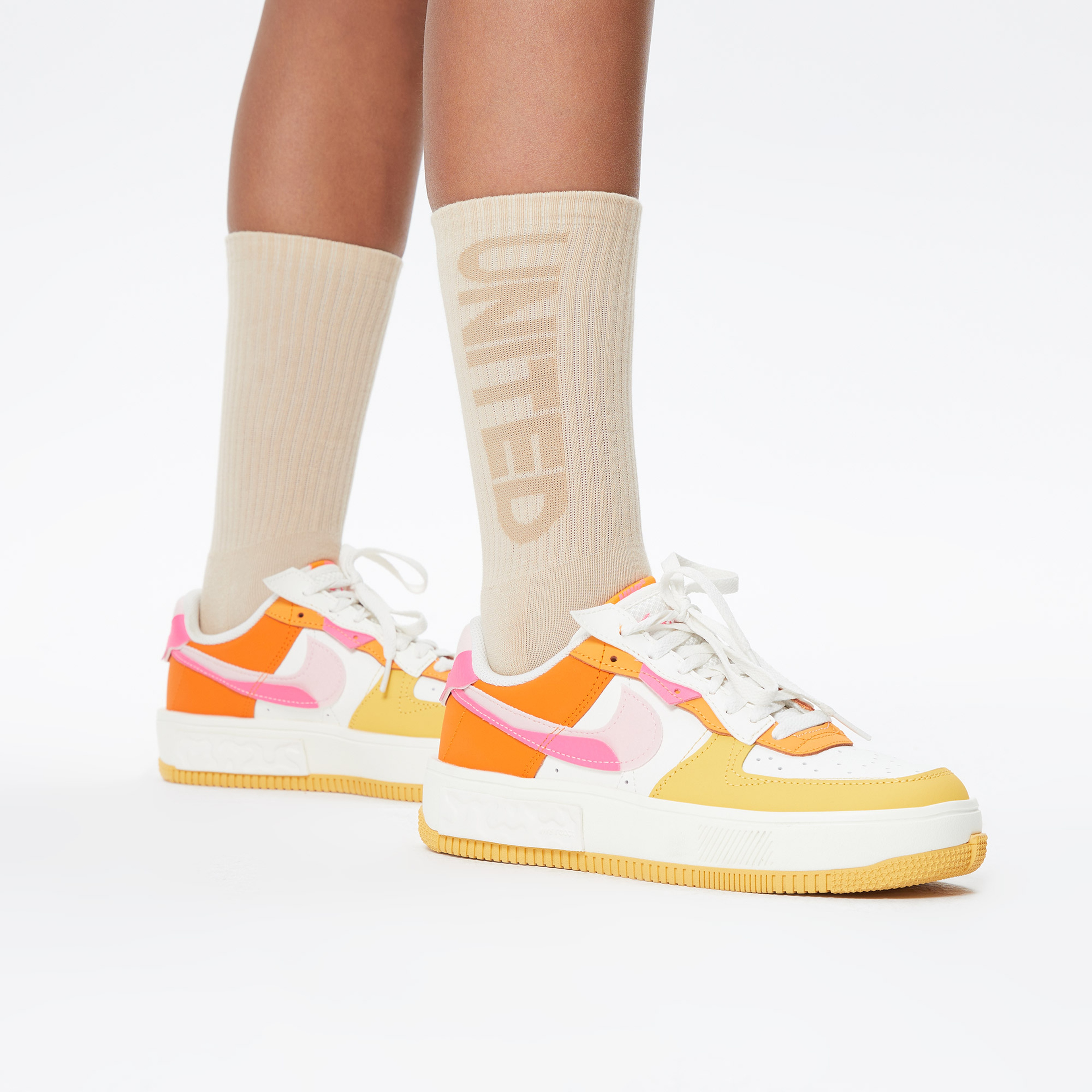 UNITED4 Classic Kadın 2'li Krem Çorap