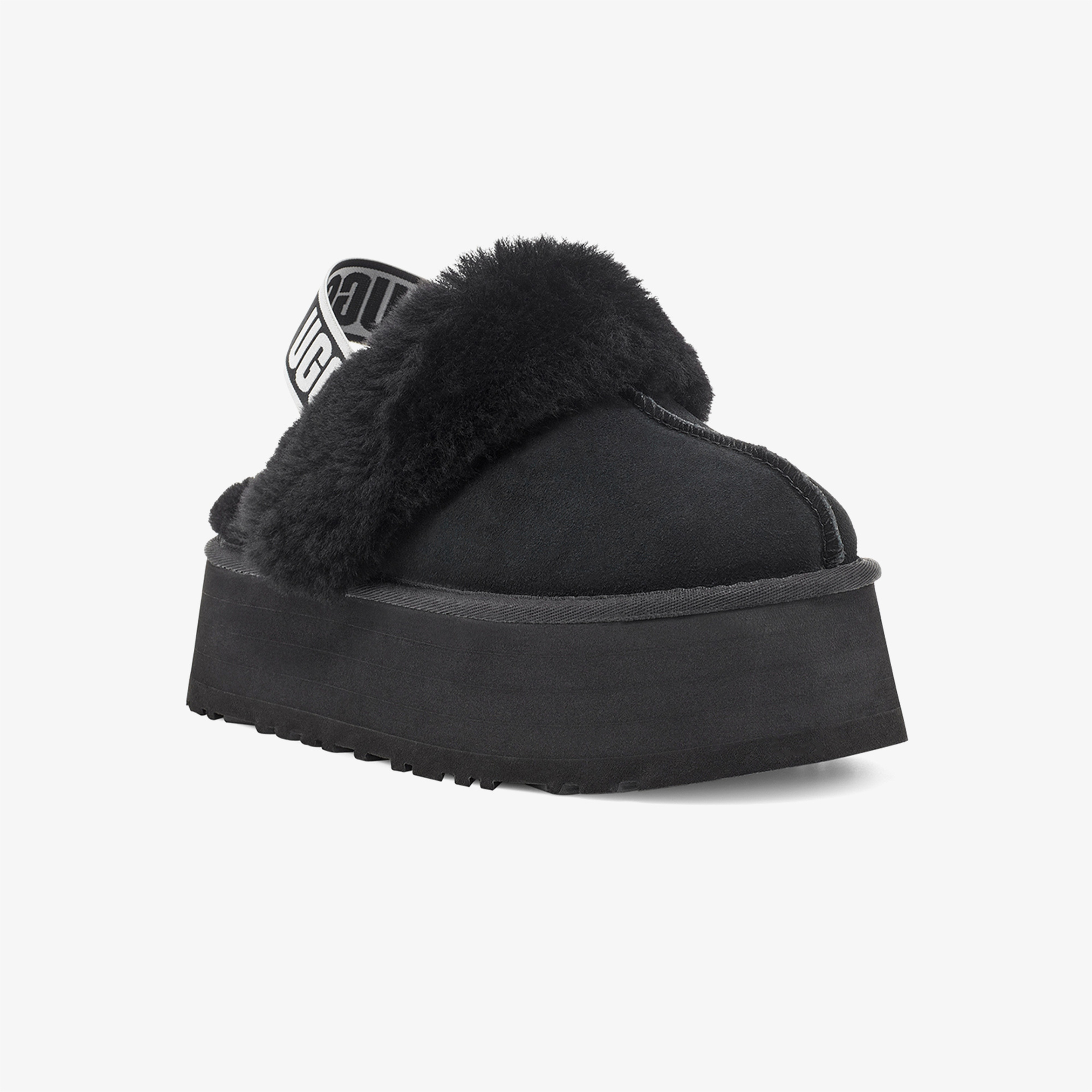 UGG FUNKETTE ブラック 23cm UGG Funkette Slipper Kadın Siyah Terlik371113474| Occasion