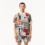 L.12.12 Erkek Loose Fit Baskılı Renkli Polo