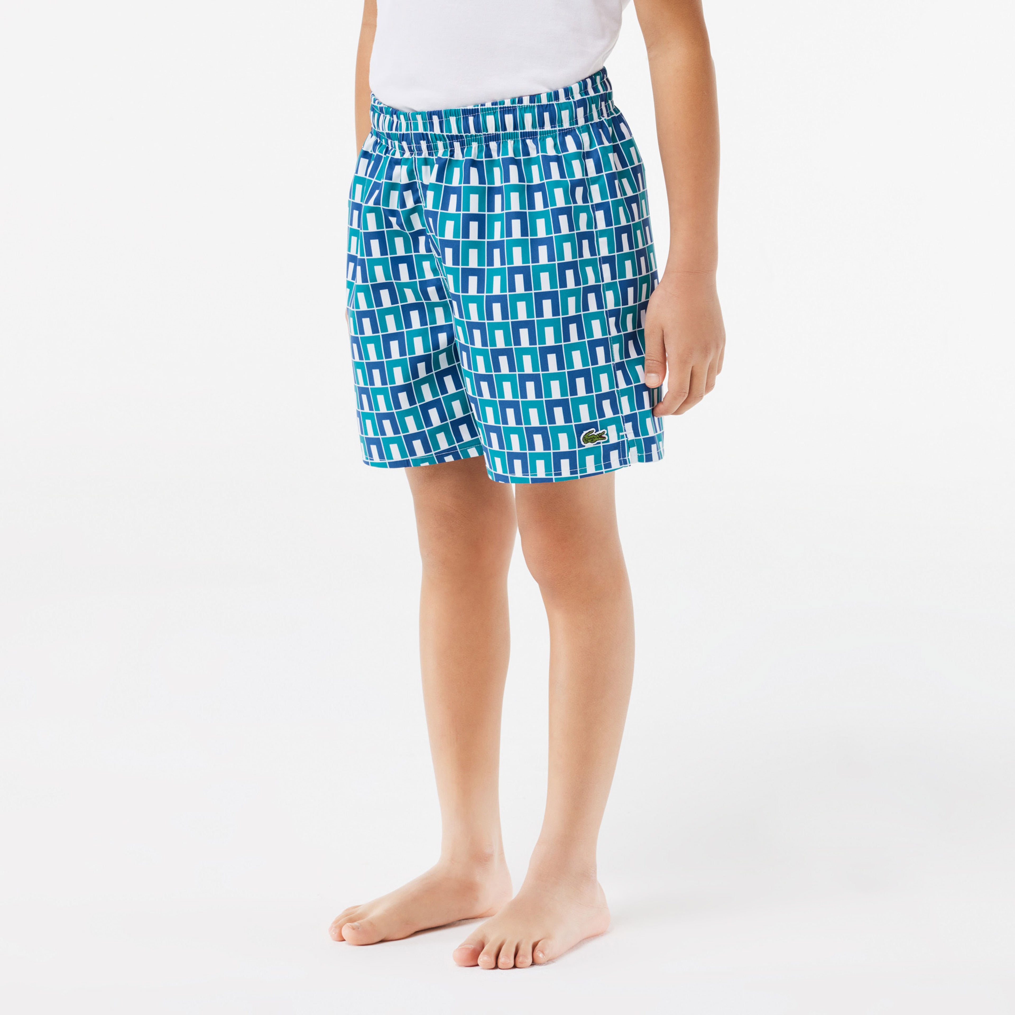 Monogram Erkek Çocuk Baskılı Renkli Mayo Şort