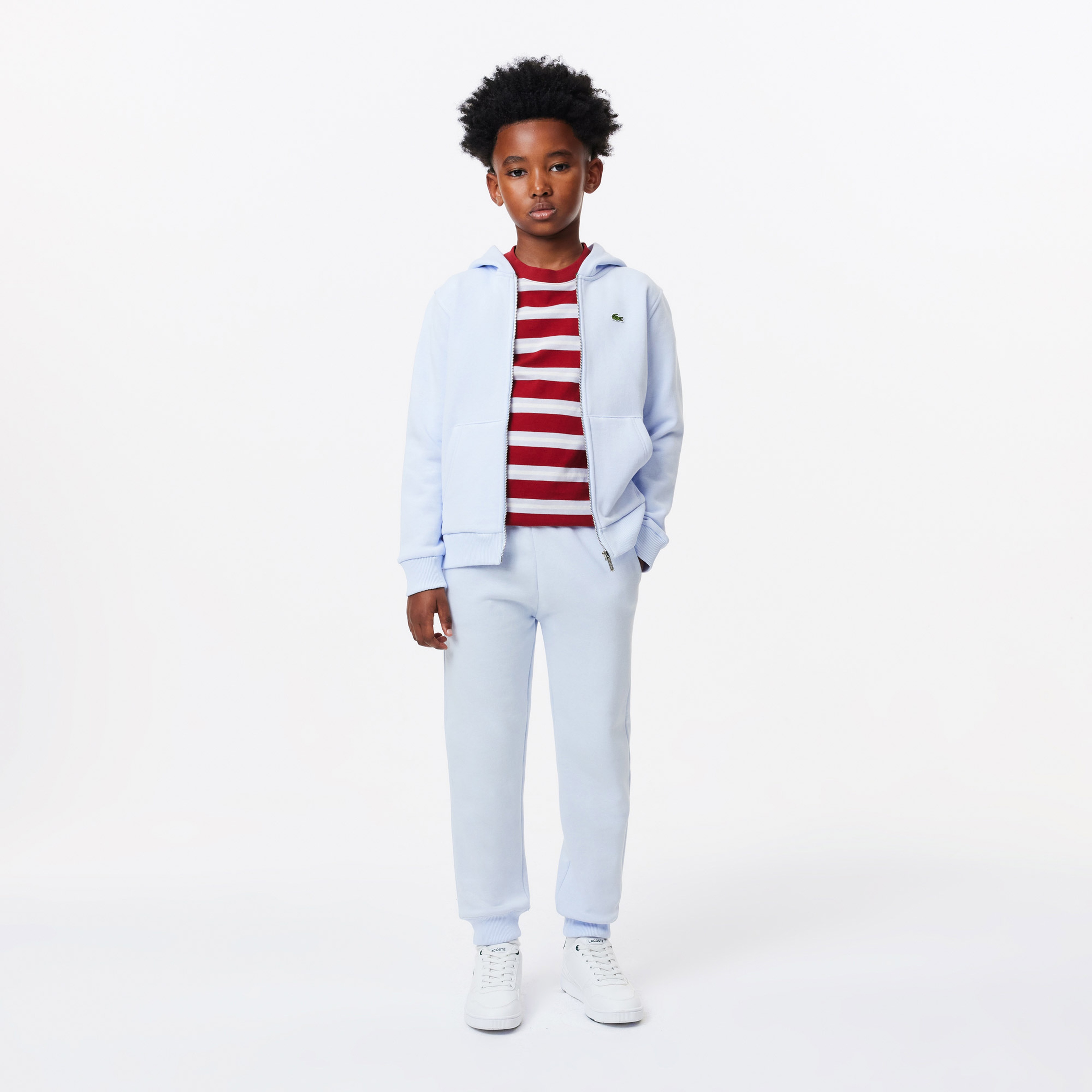 Çocuk Bisiklet Yaka Çizgili Kırmızı T-Shirt